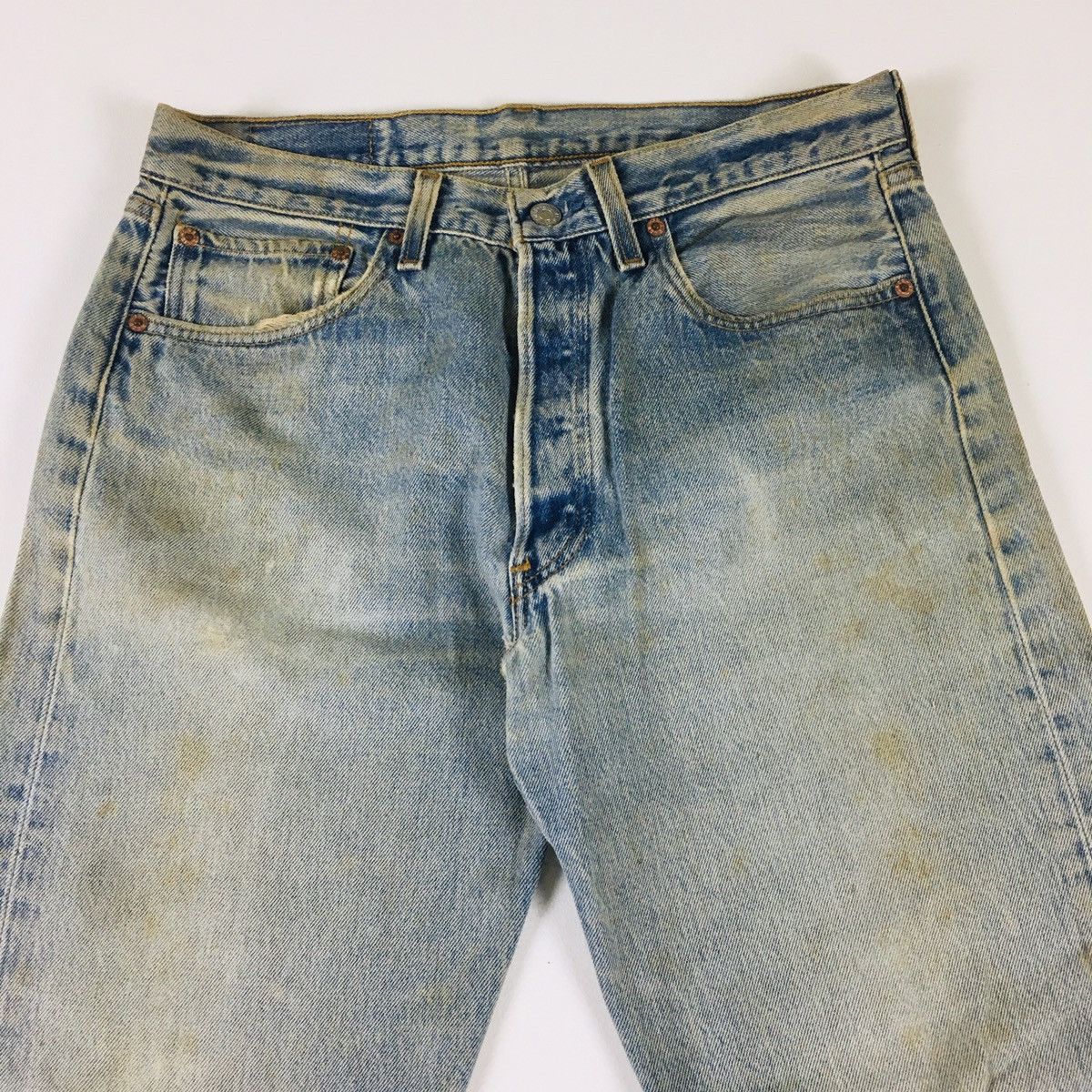 Levi's Vintage Clothing Vintage 90s Levis Distress Jeans Made in USA Size US 33 - 6 Thumbnail