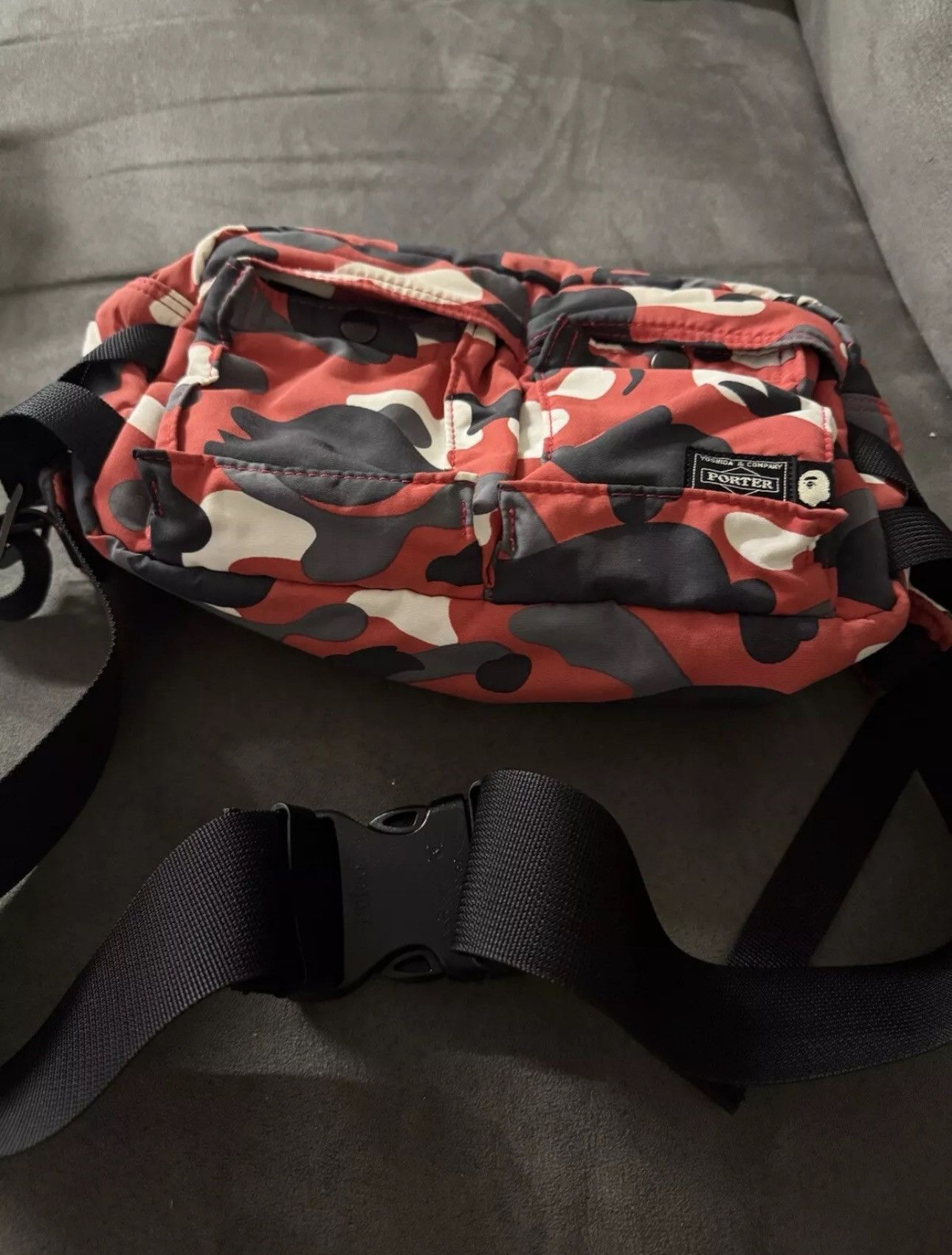 Porter Bathing Ape Fanny Pack BAPE X Porter Mix Camo Waist Bag