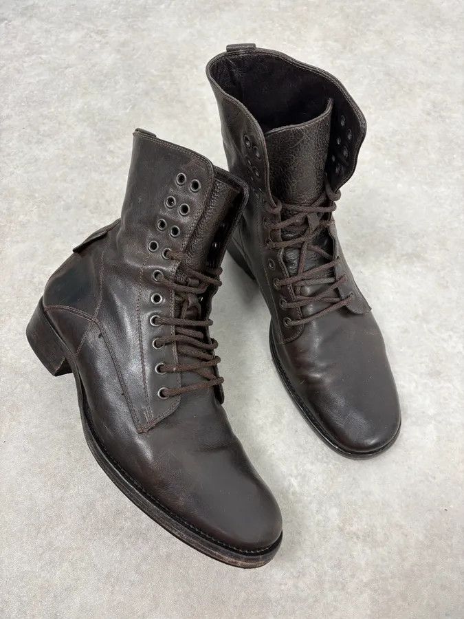 Dior Dior Brown Leather Eyled Lace-Up Combat Boots Size US 9 / IT 39 - 8 Thumbnail