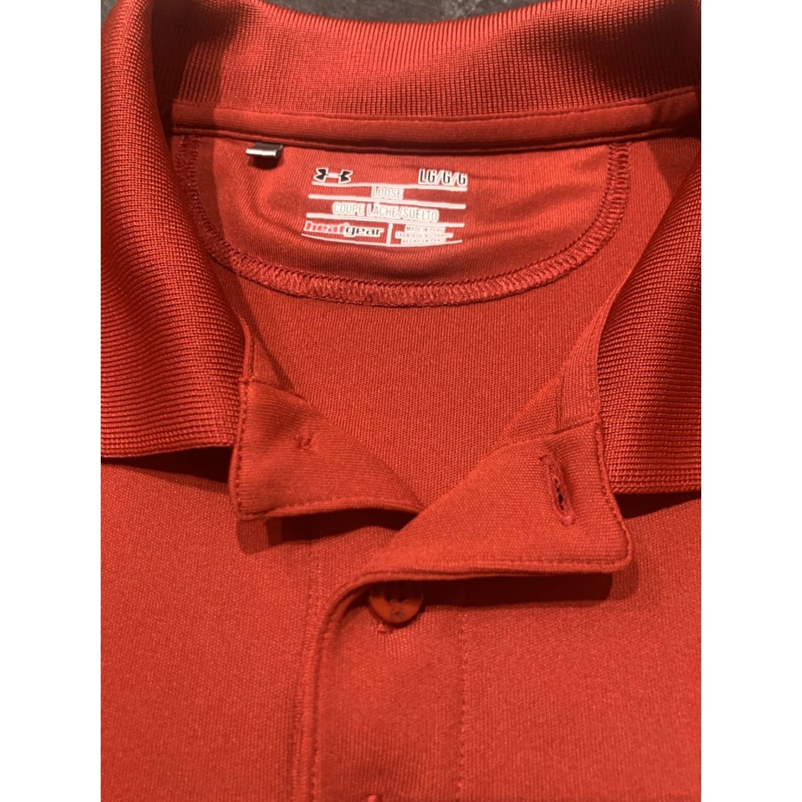 Under Armour Under Armour Golf Polo Shirt Large Red Short Sleeve Activewear Mens Regular Fit Size US L / EU 52-54 / 3 - 4 Thumbnail