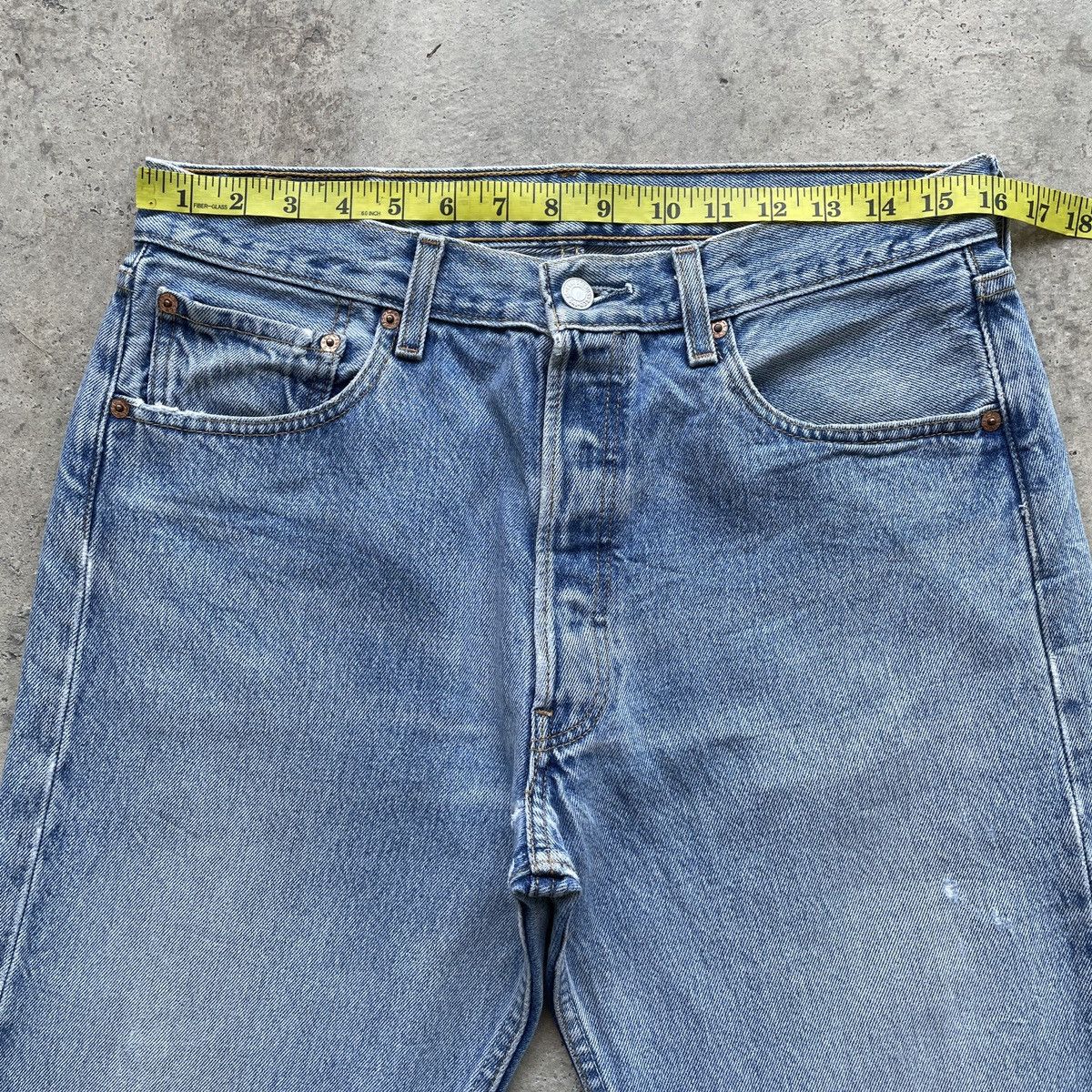 Jean × Levi's × Vintage Vintage Levi’s 501 Straight Faded Distressed Jeans Pants W32 Size US 32 / EU 48 - 5 Thumbnail