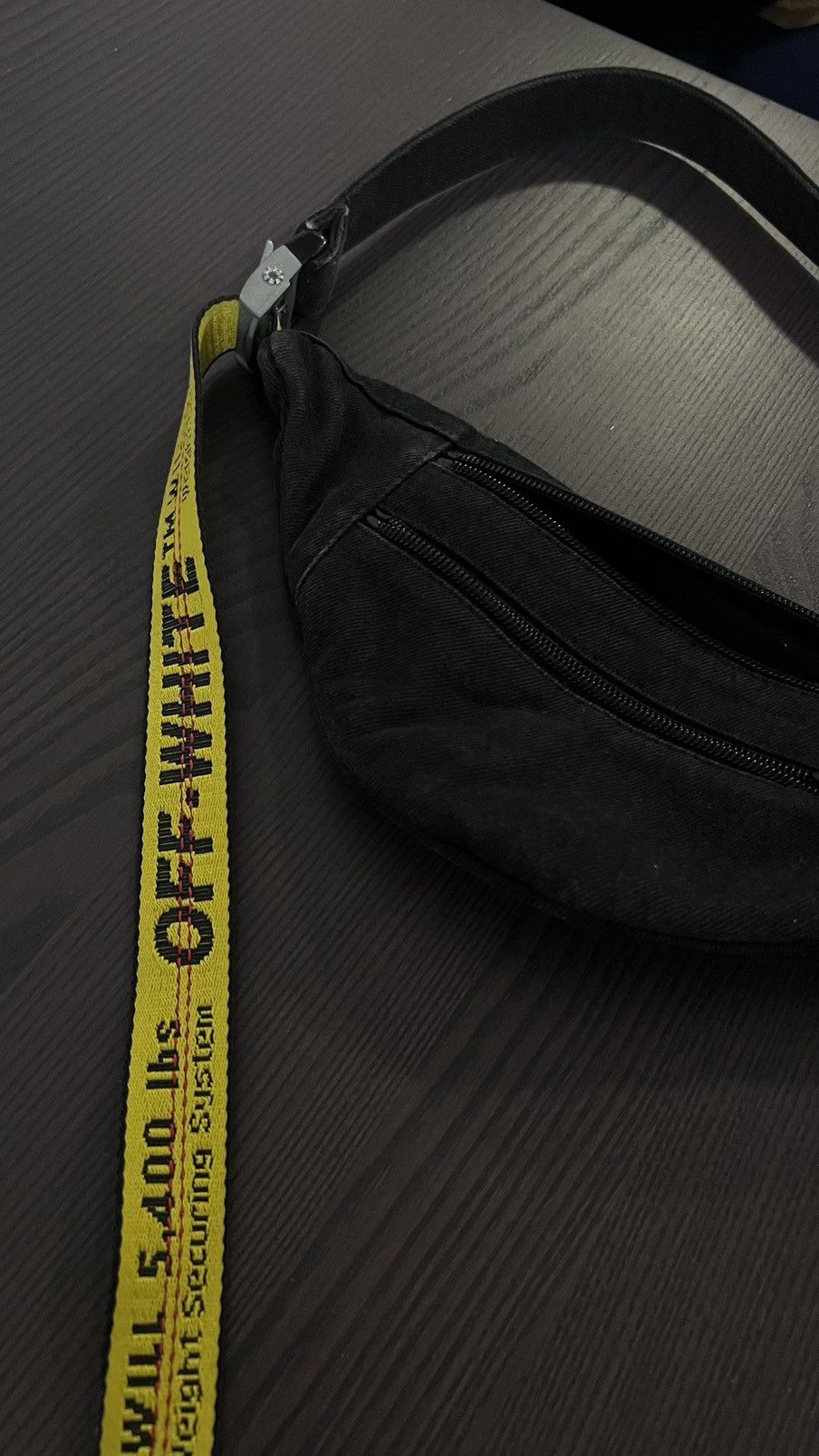 Off-White OFF-WHITE Logo print denim messenger bag Size ONE SIZE - 4 Thumbnail