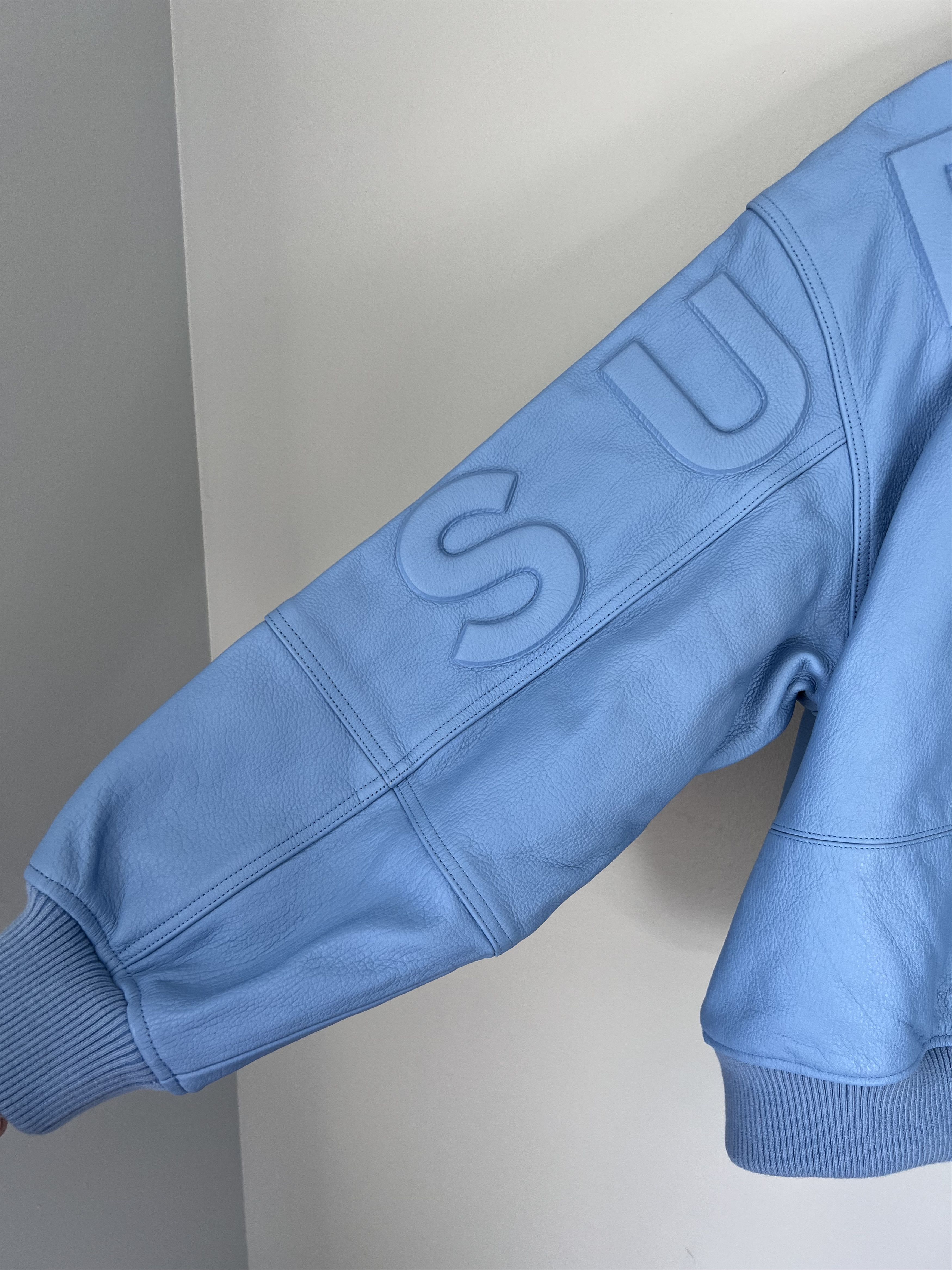 Supreme Supreme Gore-Tex Infinium Windstopper Leather Varsity Jacket Size US L / EU 52-54 / 3 - 3 Thumbnail
