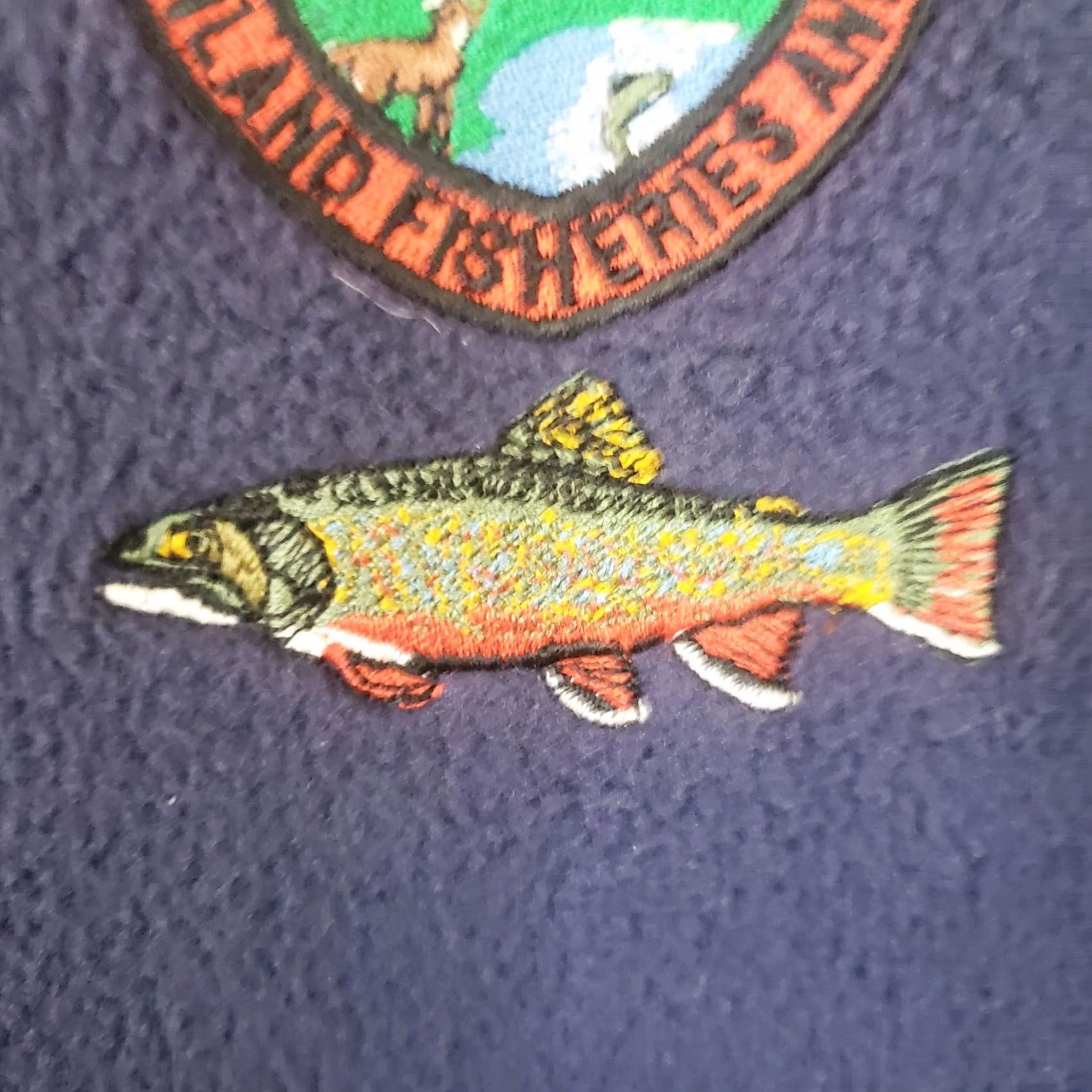 Port Authority Port Authority Vest Mens Large Blue Fleece Full Zip Trout Fishing Outdoors Maine Size US L / EU 52-54 / 3 - 6 Thumbnail
