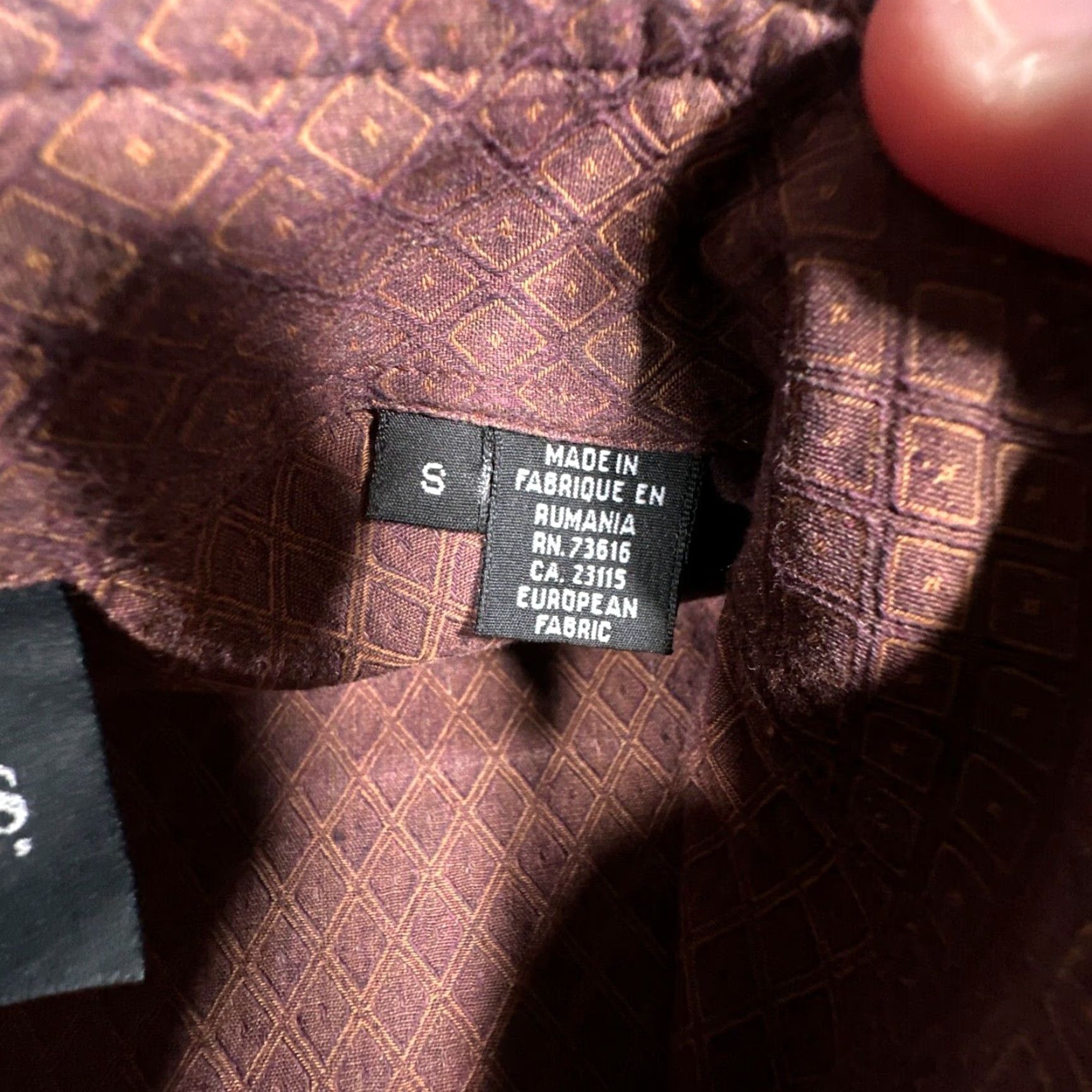 Hugo Boss VINTAGE HUGO BOSS Men's Shirt Long Sleeve Button-Up Collared Cotton Geometric 90s Fall Spring Summer Winter Size US S / EU 44-46 / 1 - 2 Thumbnail