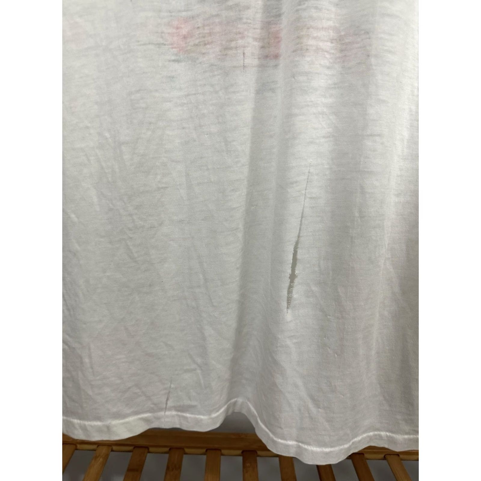 Clarks VTG American Bandstand Dick Clark Thrashed Paper Thin Burnout Worn T-Shirt XL Shirt Mens White Distressed Grunge 80s 90s Size US XL / EU 56 / 4 - 6 Thumbnail