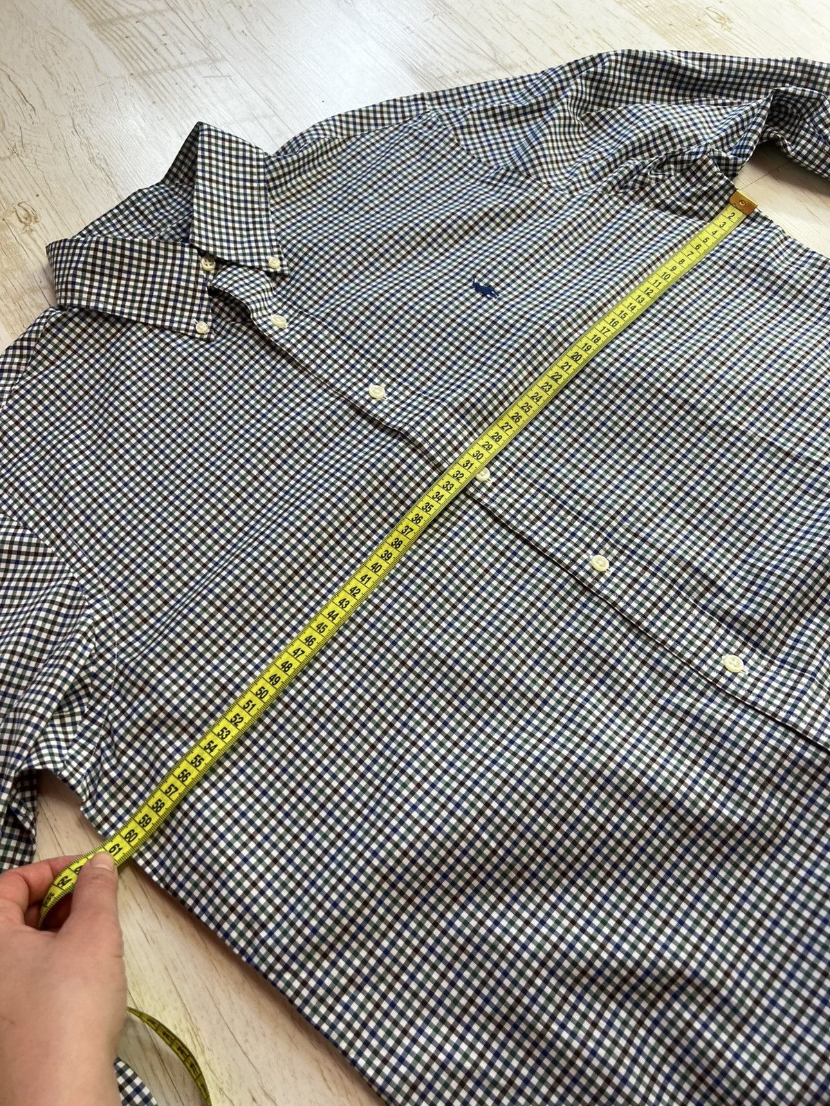 Ralph Lauren Ralph Lauren Classic Fit Plaid Shirt Blue Green Black Cotton Size US L / EU 52-54 / 3 - 11 Thumbnail