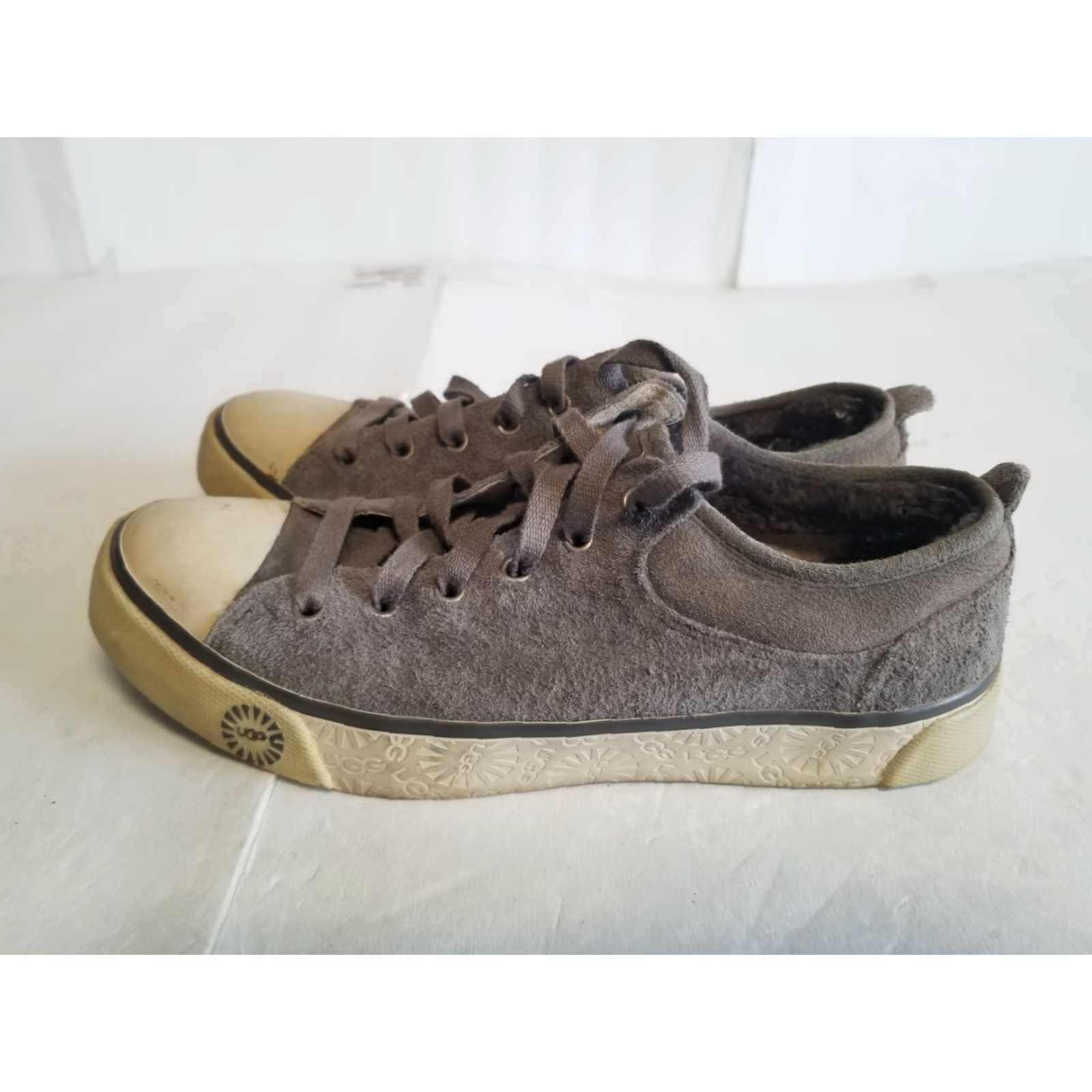 Ugg UGG Shoes Women S/N 1888 Low Top Lace Up Brown Leather Shearling Lined Casual 6.5 Size M / US 6-8 / IT 42-44 - 7 Thumbnail