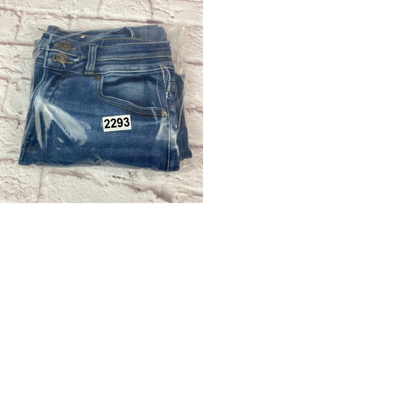 Vintage Kancan Jeans Womens Size 28 High Rise Skinny Distressed Frayed Hem Medium Wash Blue 90s City Bohemian Jeans Womens Size 28 Mens Girls? Size 28" / US 6 / IT 42 - 9 Thumbnail