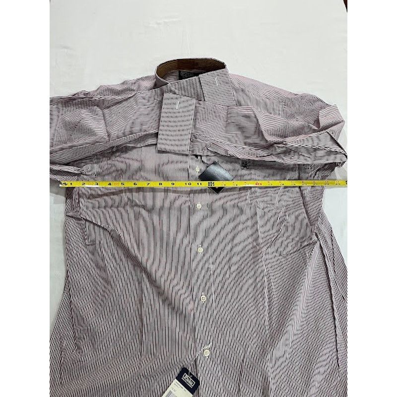 Polo Ralph Lauren VTG New 80s Polo Ralph Lauren Shirt Purple White Stripe Size US L / EU 52-54 / 3 - 5 Thumbnail