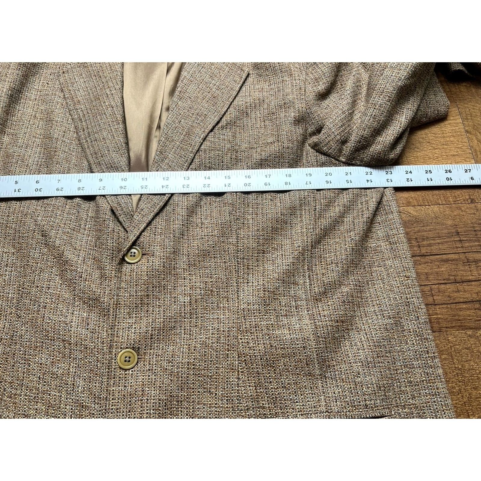 The Territory Ahead Territory Ahead Blazer Mens Large Long Brown Silk Lined Button Up Coat Size 42R - 7 Thumbnail
