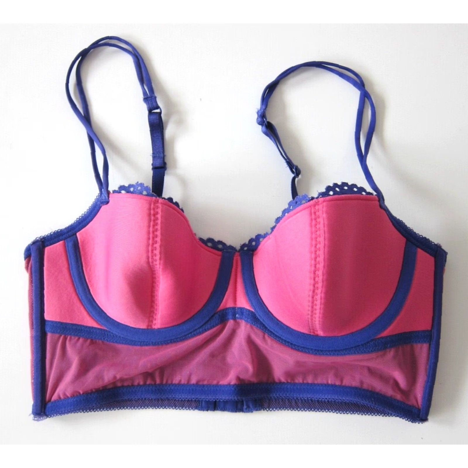Vintage B. Tempt'd Purple Pink Gold Lace Underwire Push Up Corset Sexy Bra Medium Shirt Women M Purple Pink Gold Lace Underwire Push Up Corset Bra 90s? Size M / US 6-8 / IT 42-44 - 5 Thumbnail