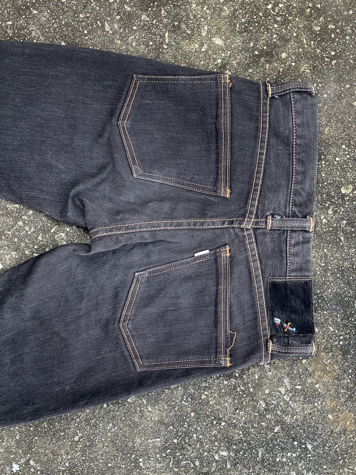 Alchemist Alchemist Fab Four Flare Stretching Leather Patch jeans Size US 27 - 16 Thumbnail