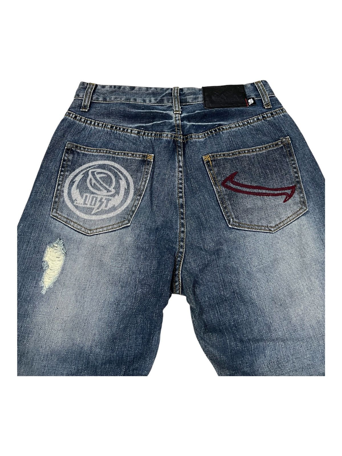 Hook-Ups × Lost Enterprises × Powell Peralta Y2K Lost Skateboard Pockets Logo Baggy Skater Jeans Denim Size US 29 - 3 Thumbnail
