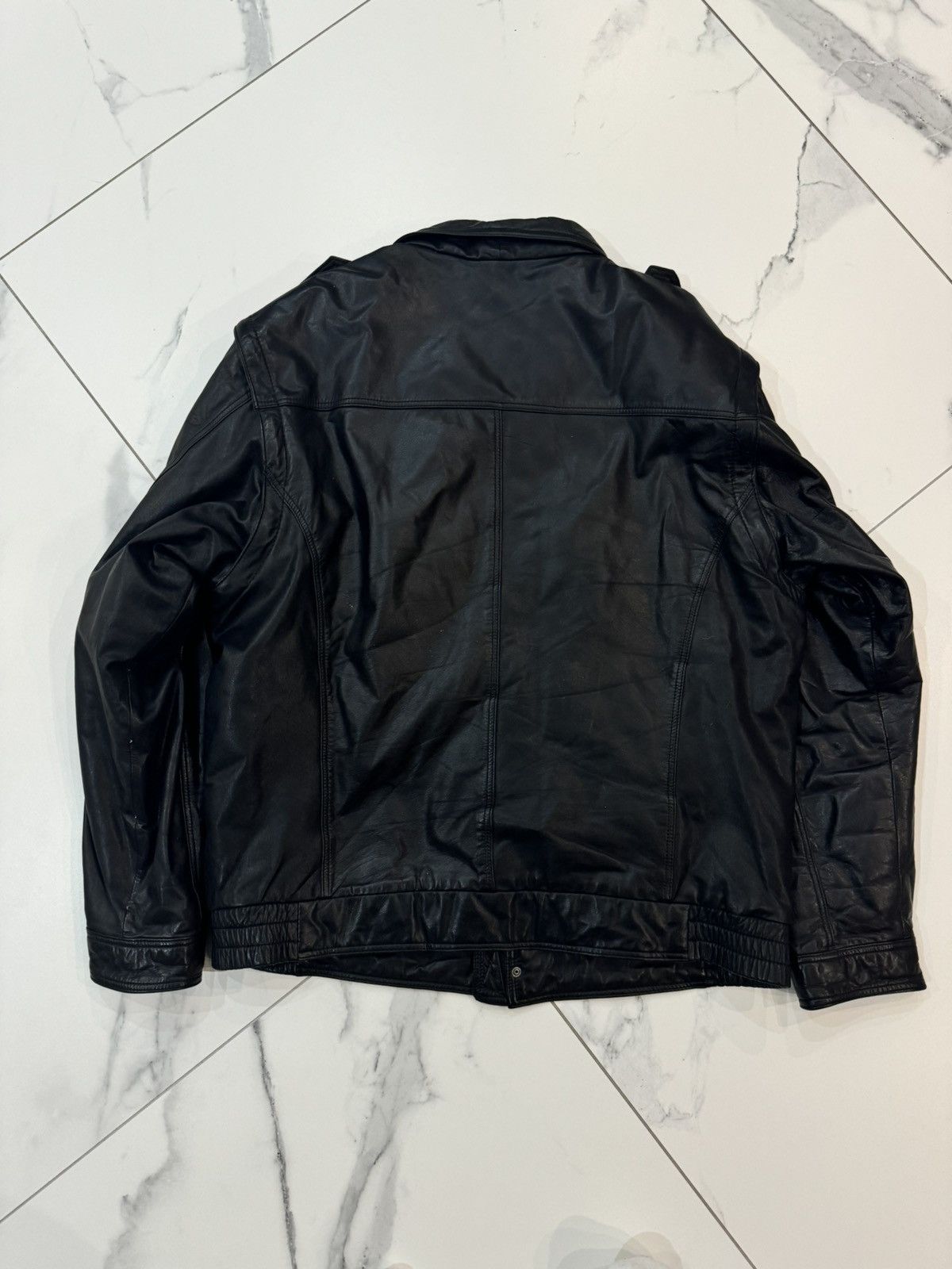 Vintage Vintage Korean Leather Jacket Bomber 90s Size US XL / EU 56 / 4 - 2 Thumbnail