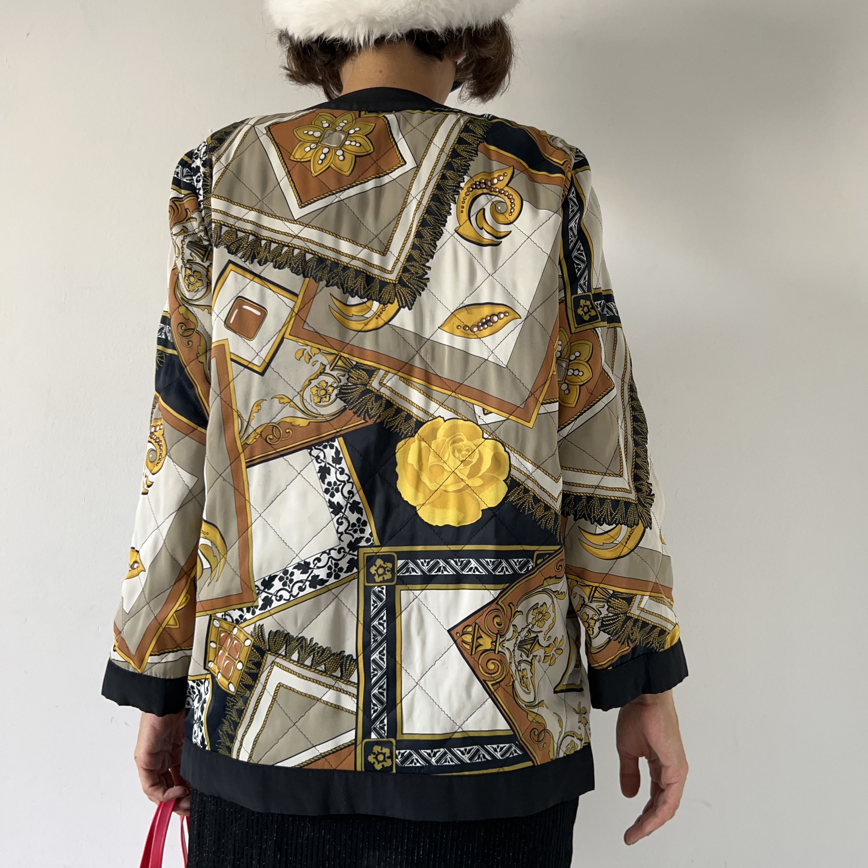 Vintage Vintage 90s novelty print quilted jacket Size M / US 6-8 / IT 42-44 - 2 Thumbnail