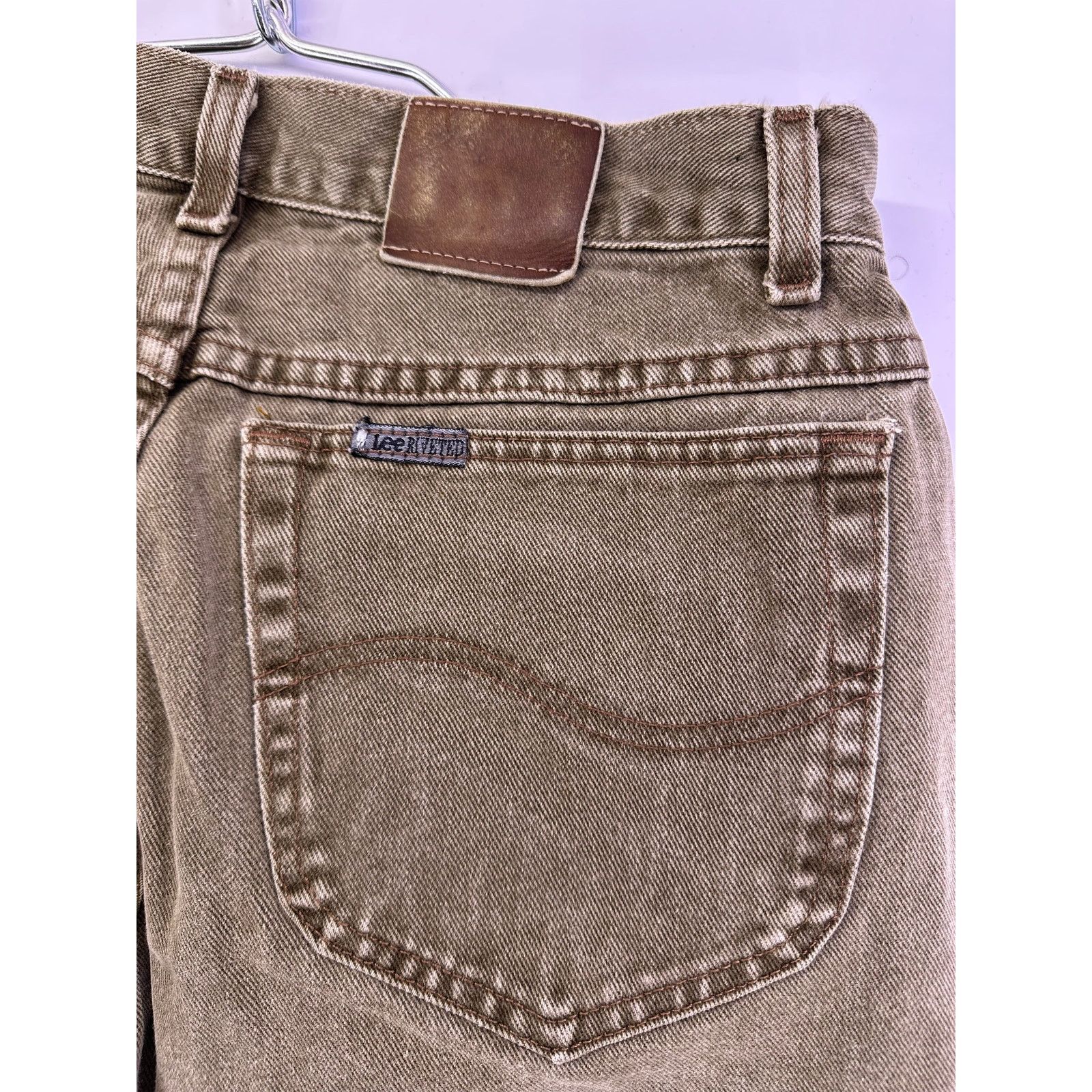 Lee Vintage Riveted Lee gold Brown Jeans Size 33x32 Size US 33 - 13 Thumbnail