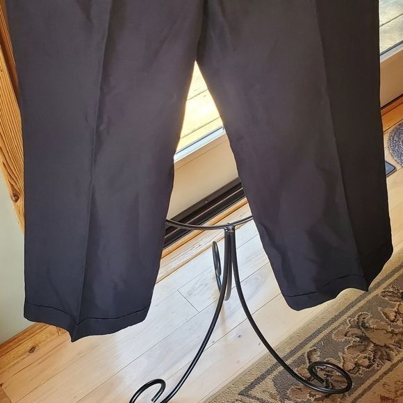 Ann Taylor Ann Taylor Loft Black Linen Lined Sz. 10 Pants Size 32" / US 10 / IT 46 - 4 Thumbnail