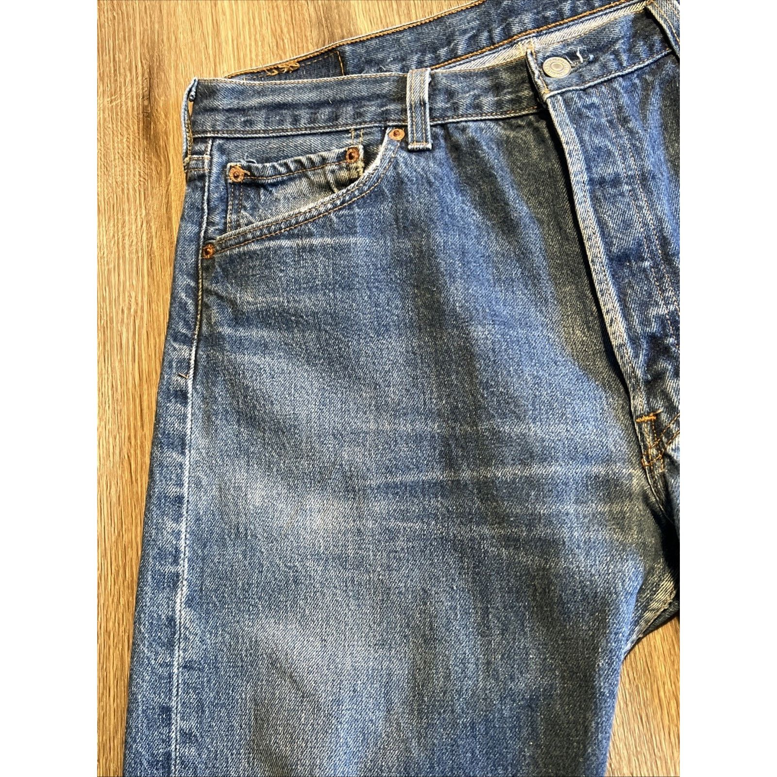 Levi's Vintage Levis 501 Jeans 34x26 90s Blue USA Made Denim Hige Size US 34 / EU 50 - 8 Thumbnail