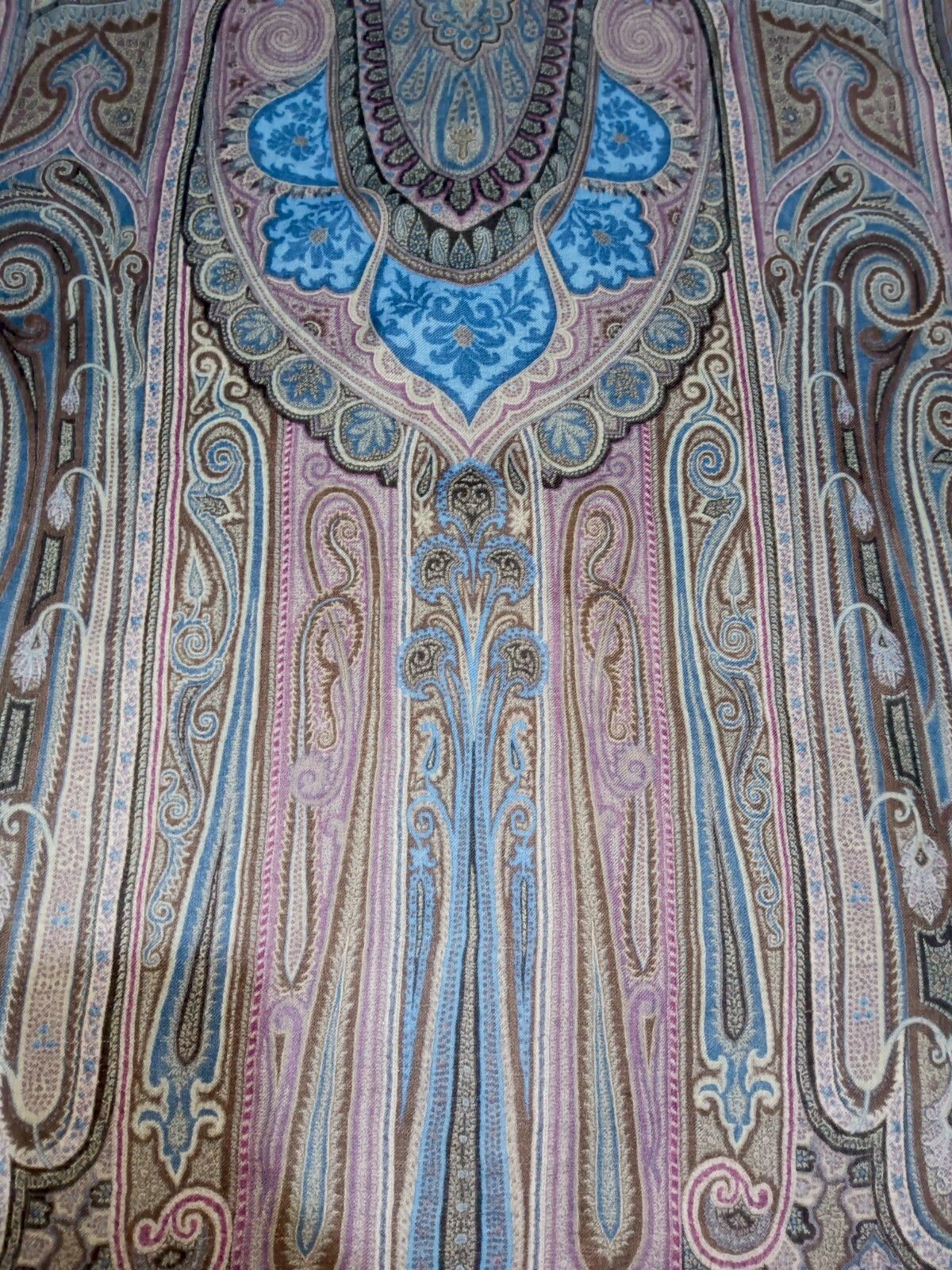 Etro ETRO MILANO ITALY Paisley Gray Vintage Silk Wool Scarf Shawl Size ONE SIZE - 3 Thumbnail