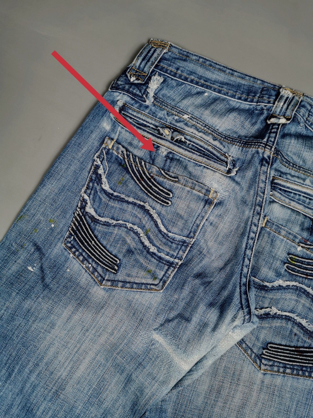 Ben Taverniti Unravel Project Jimmy Taverniti Anti Exposure Paint Dots Denim Jeans Size US 32 / EU 48 - 10 Thumbnail