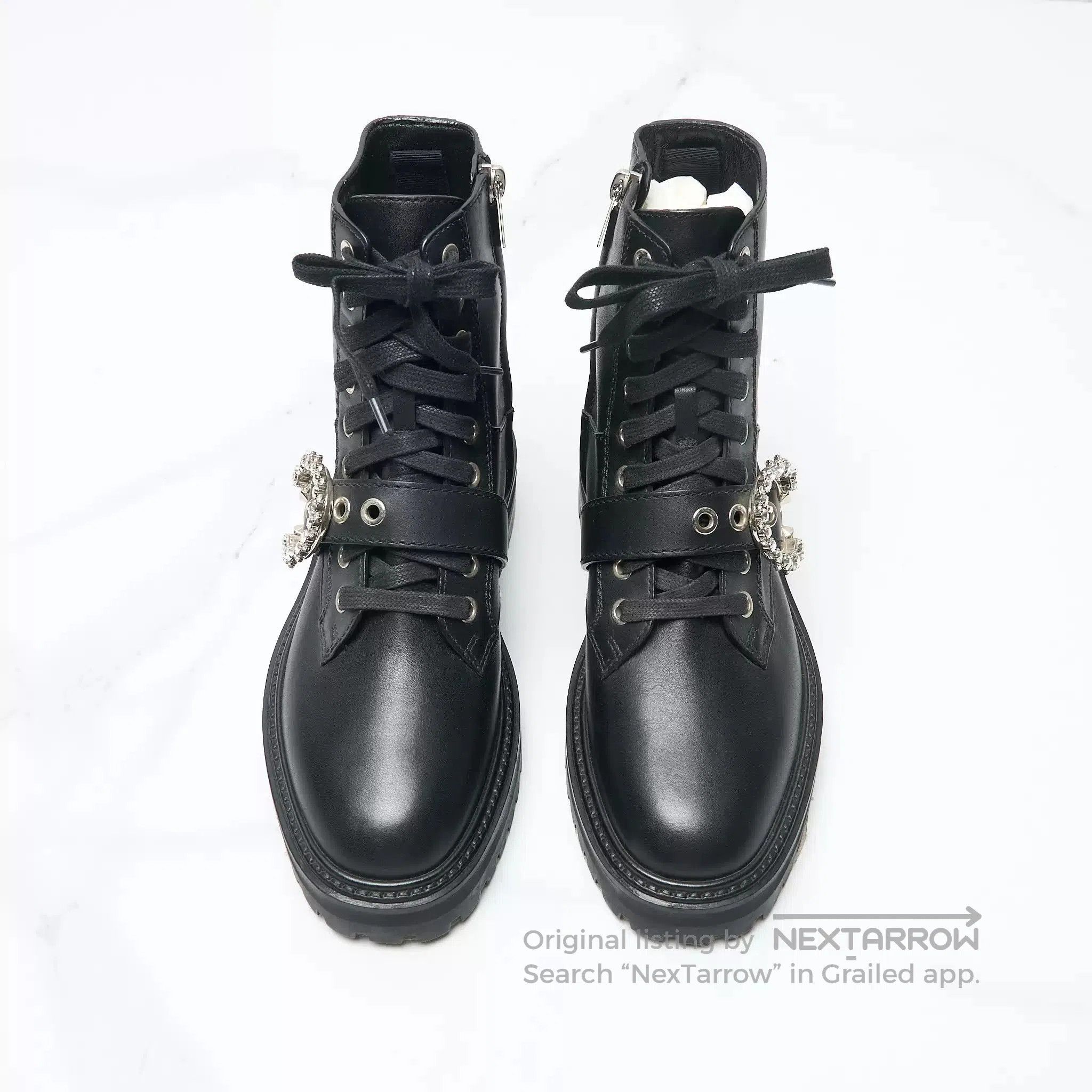 Jimmy Choo Jimmy Choo Women's Diamond Buckle Martin Boots. Size US 6 / IT 36 - 3 Thumbnail