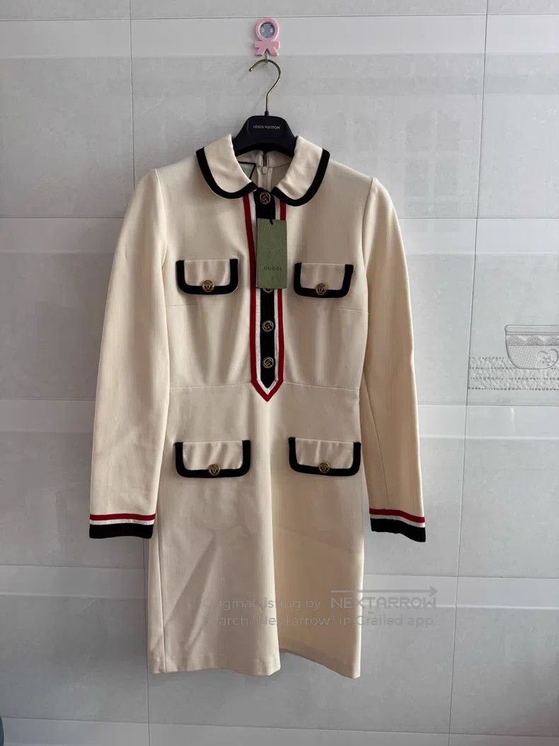 Gucci Gucci Milky white double G-button dress Size M / US 6-8 / IT 42-44 - 2 Thumbnail