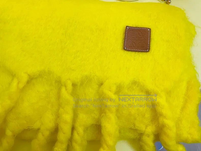 Loewe Loewe size 230*45cm Yellow mohair scarf Size ONE SIZE - 3 Thumbnail
