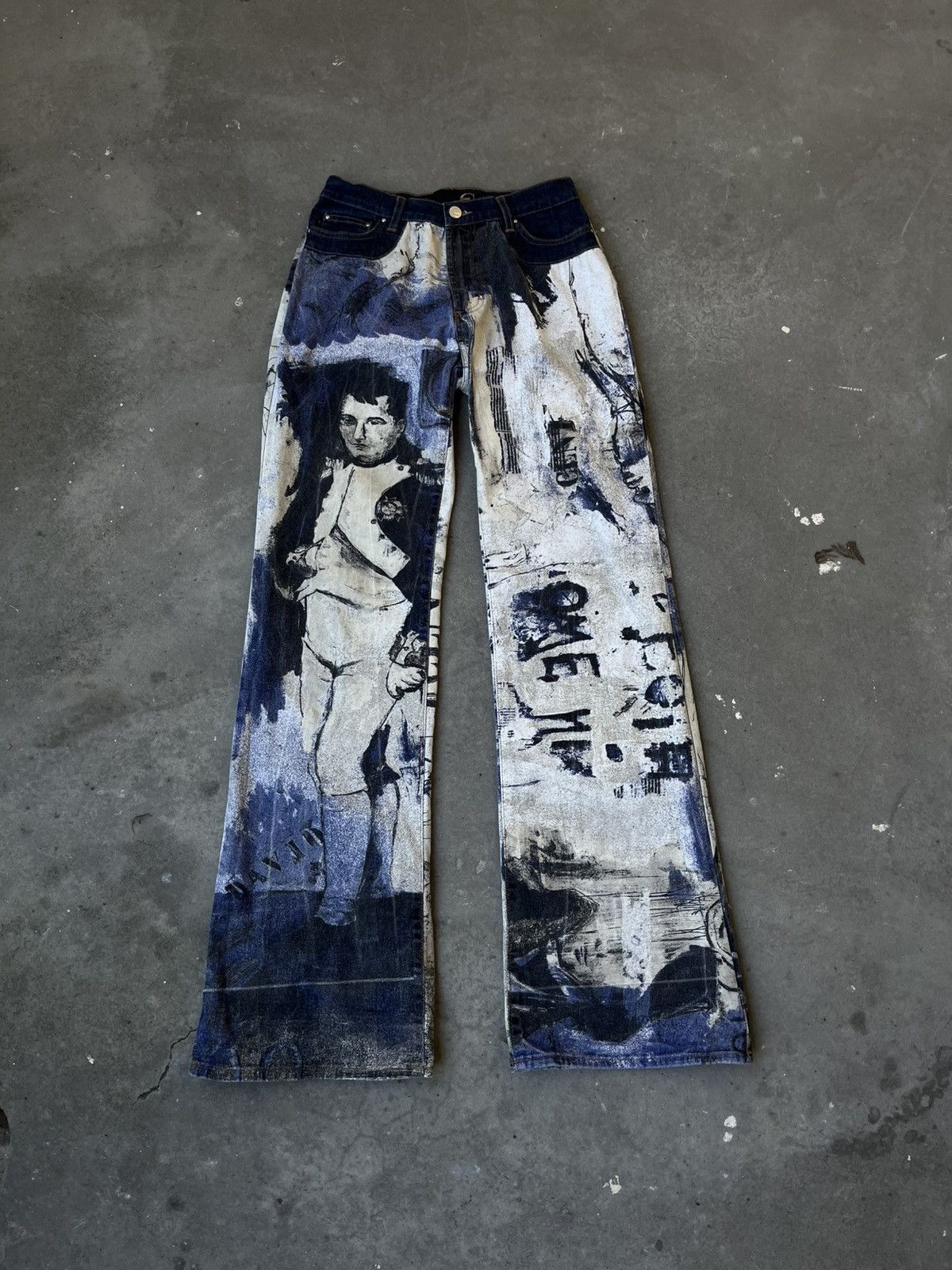 Just Cavalli Just Cavalli Art Print Napoleon Jeans - 2000s archieve piece Size US 30 / EU 46 - 1 Thumbnail