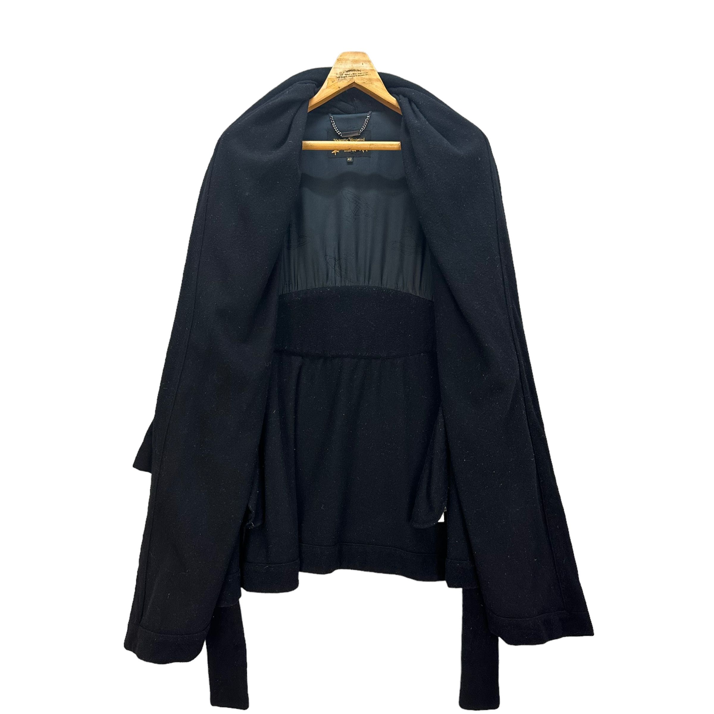 Vivienne Westwood VIVIENNE WESTWOOD ANGLOMANIA BUTTONLESS BELTED COAT 8214-215 Size M / US 6-8 / IT 42-44 - 5 Thumbnail