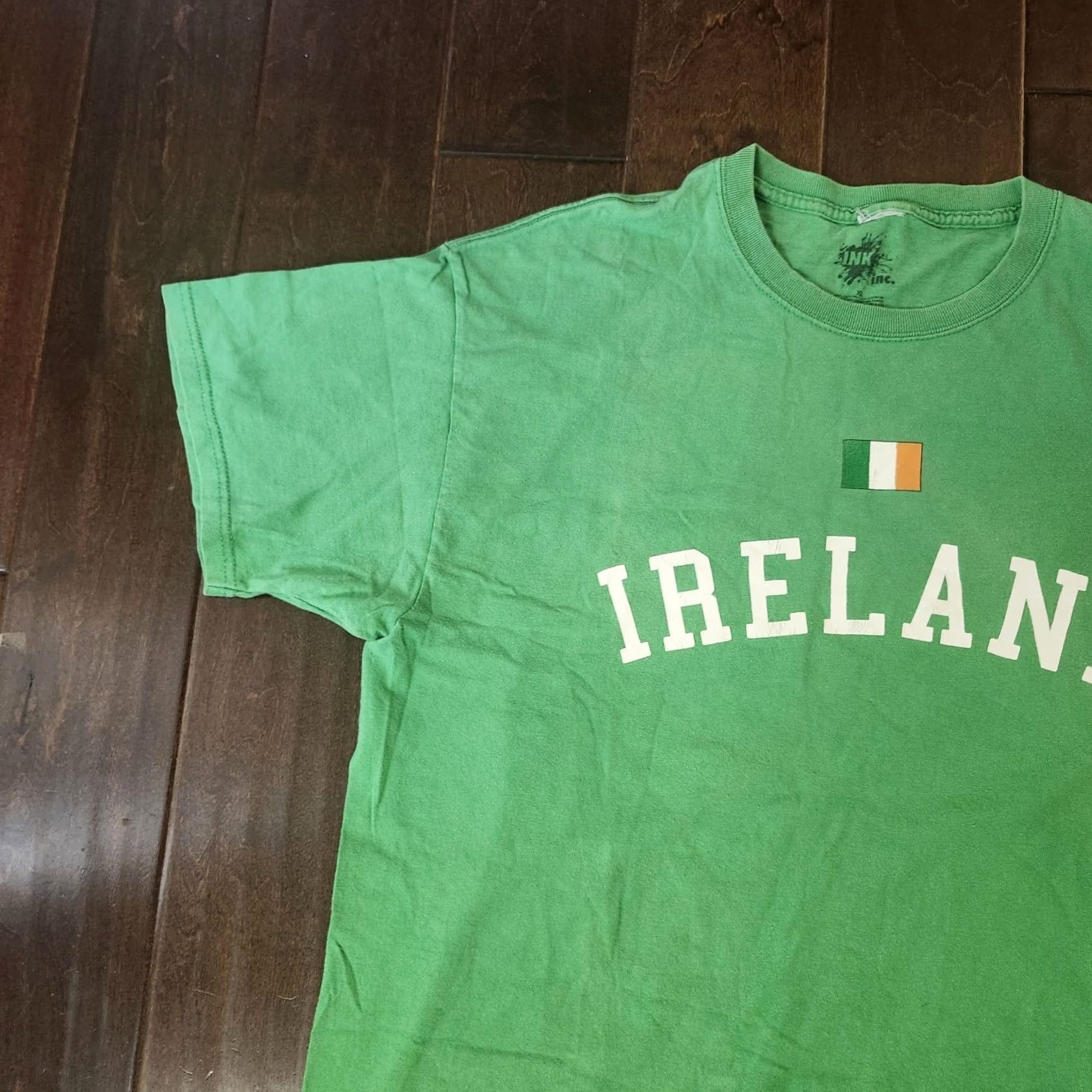 Vintage Ink Inc Ireland T Shirt Green Irish Flag Graphic Mens XL Shirt Crew Neck Short Sleeve Cotton Size US XL / EU 56 / 4 - 5 Thumbnail