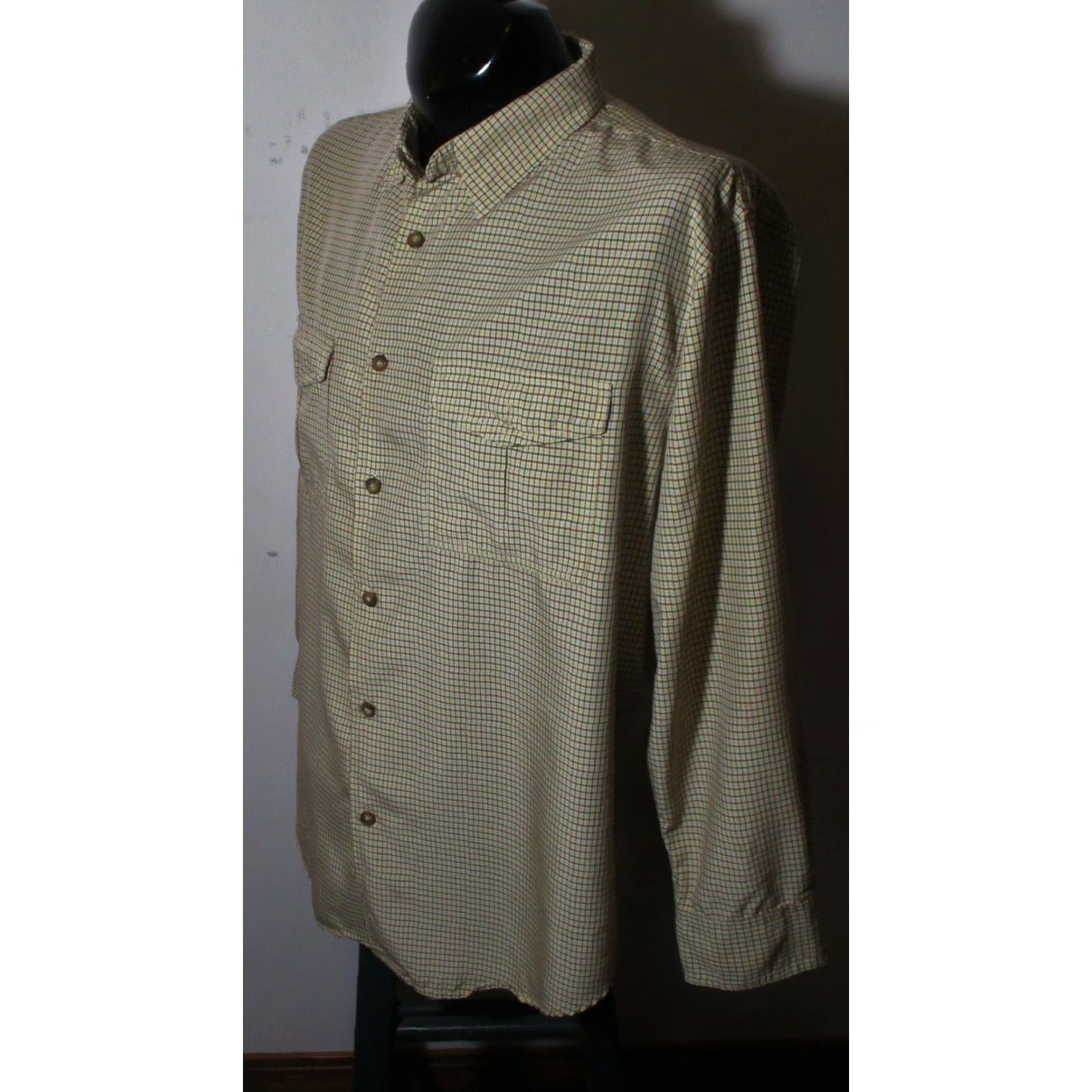 Orvis Orvis Tan Checkered Lyocell Blend Long Sleeve Shirt L Mens Button-Up Casual All Seasons Vintage: No Size US L / EU 52-54 / 3 - 4 Thumbnail