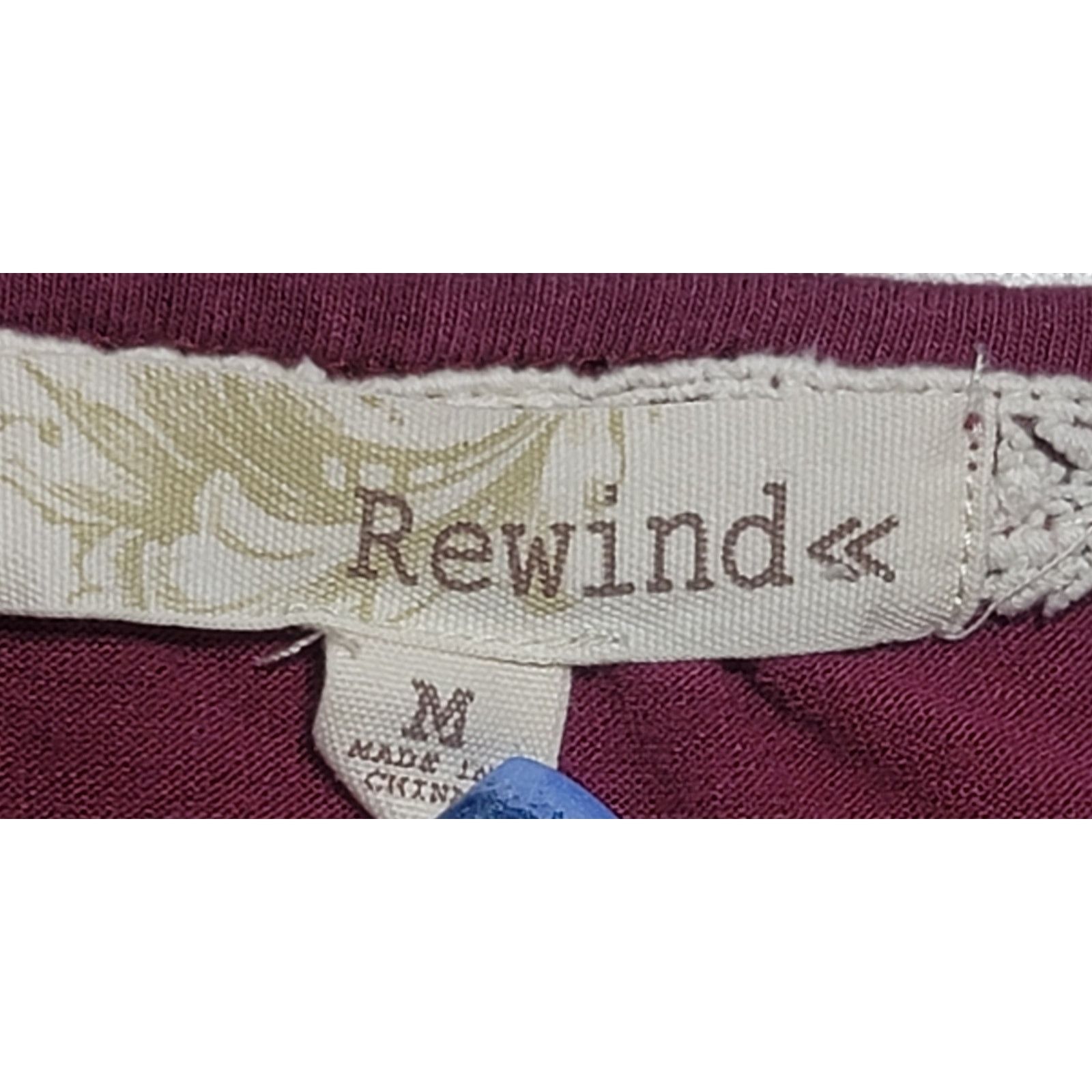 Other Rewind Burgundy Round Neck Lace Crochet Shoulders Top Medium Size M / US 6-8 / IT 42-44 - 6 Thumbnail