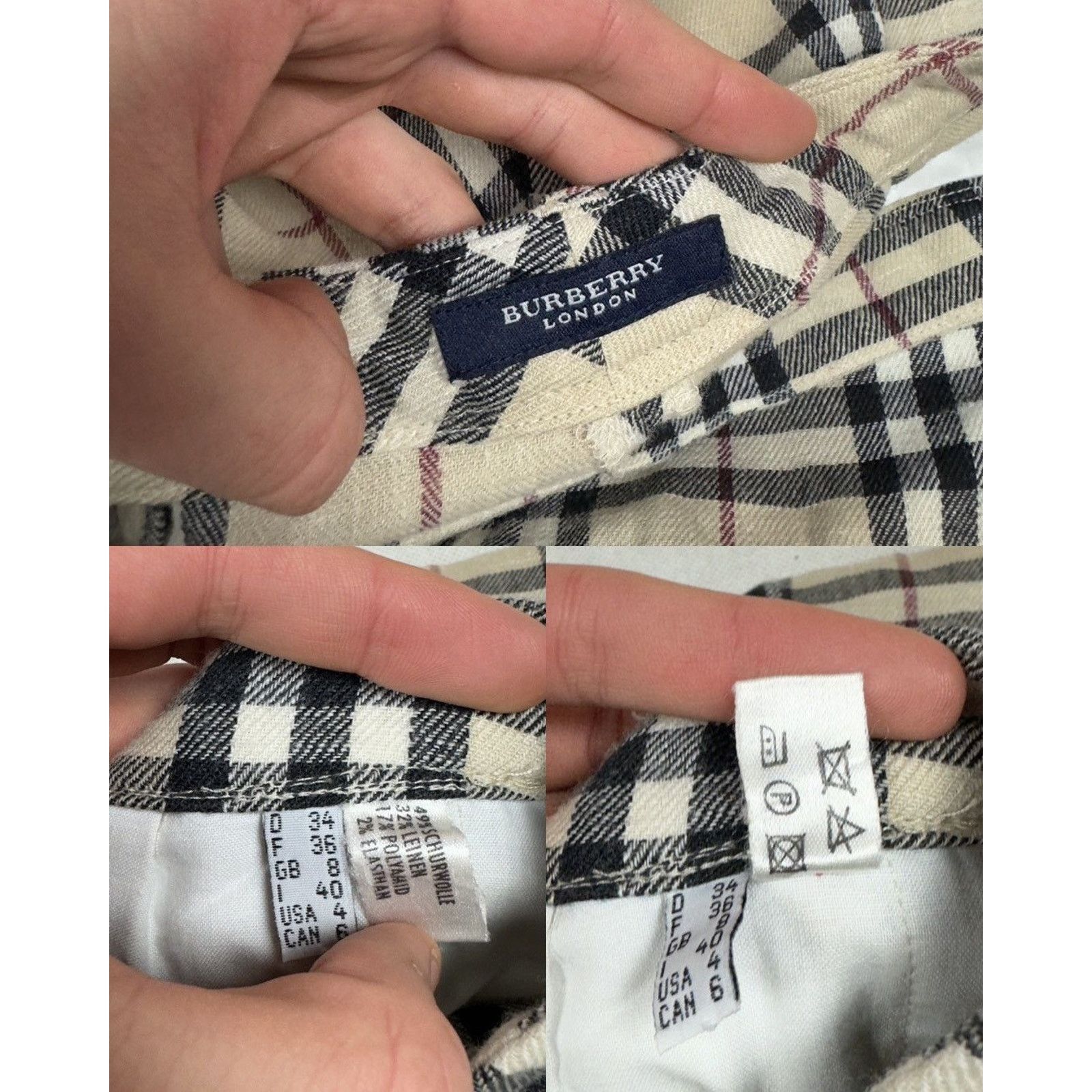 Burberry × Vintage Burberry London Beige Nova check Dress Pant 4 Size 27" / US 4 / IT 40 - 7 Thumbnail