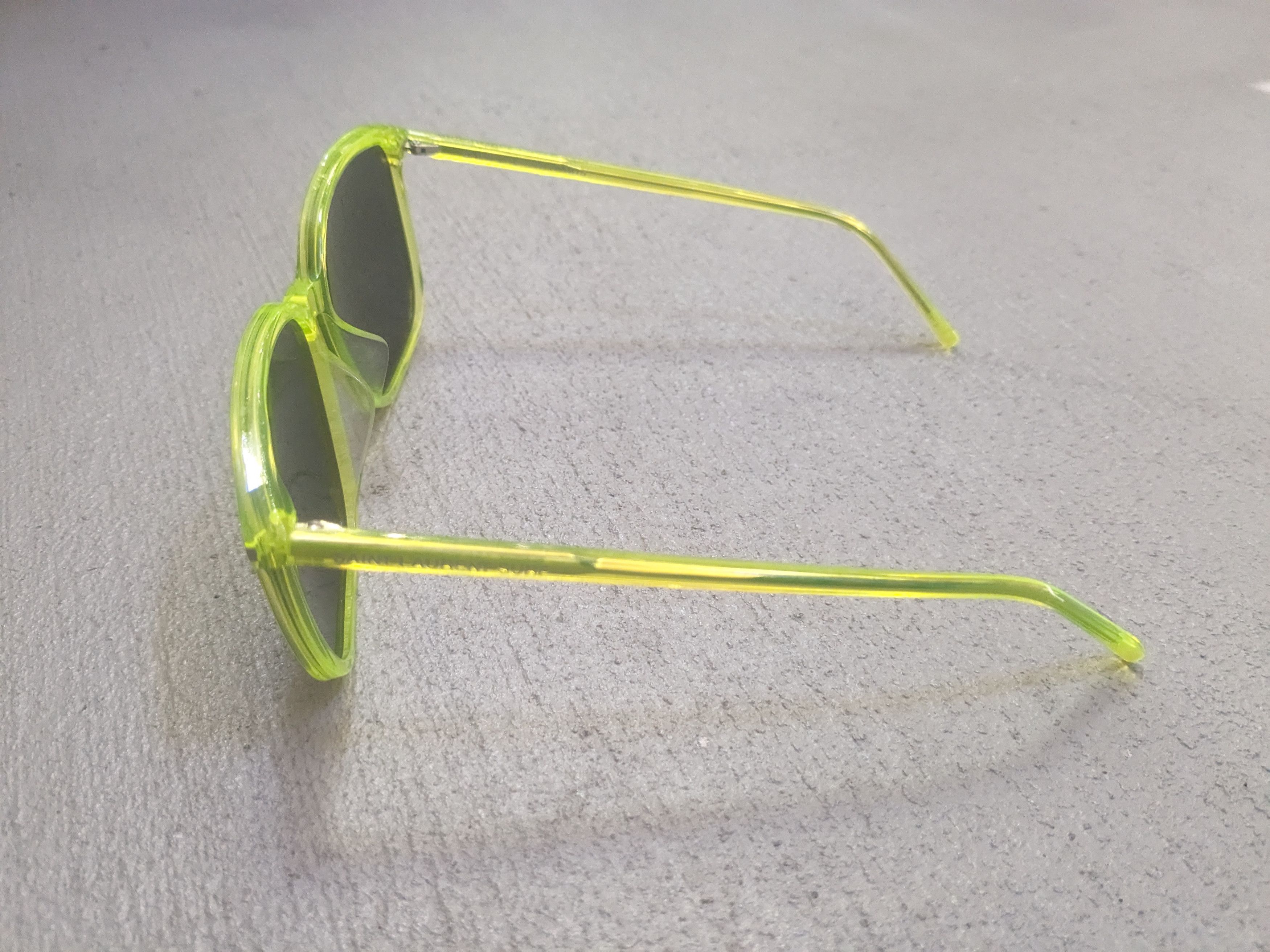 Saint Laurent Paris Saint Laurent Paris SL 37 Sunglasses Green Square SLP YSL Size ONE SIZE - 3 Thumbnail