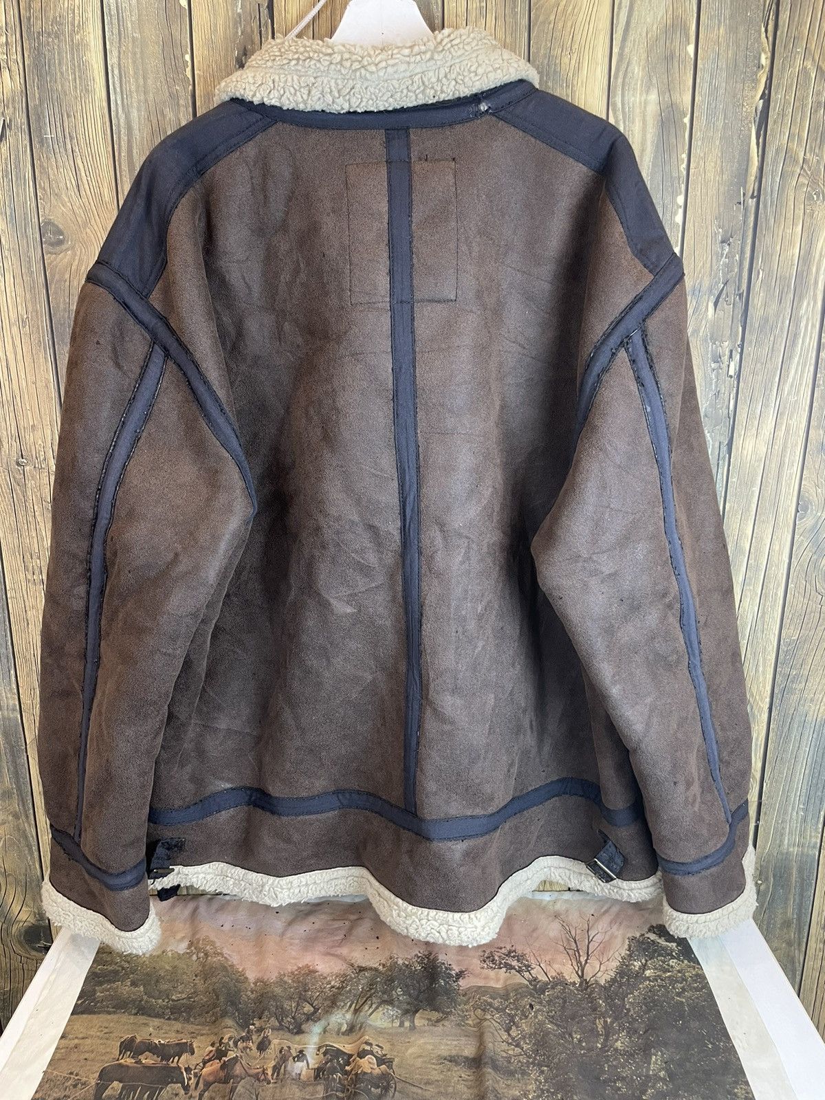 Alpha Industries × Vintage Alpha Industries Sherpa B3 Flight Bomber Jacket Design Size US XXL / EU 58 / 5 - 2 Thumbnail