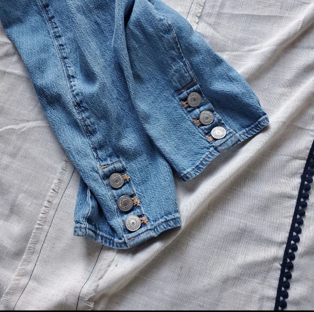 Levi's Levi's Daryn Corset Top Long Sleeve Blue Denim Sz:XXL Size XXL / US 16-18 / IT 52-54 - 7 Thumbnail