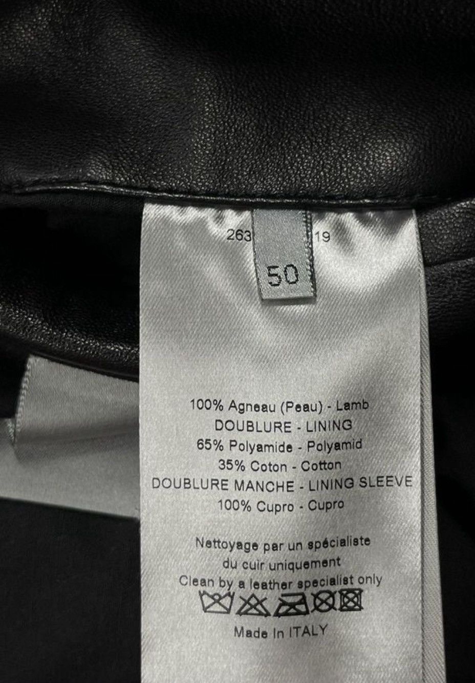 Dior Dior Homme Zip-Up Pocket Detail Leather Biker Bomber Jacket Size US M / EU 48-50 / 2 - 9 Thumbnail