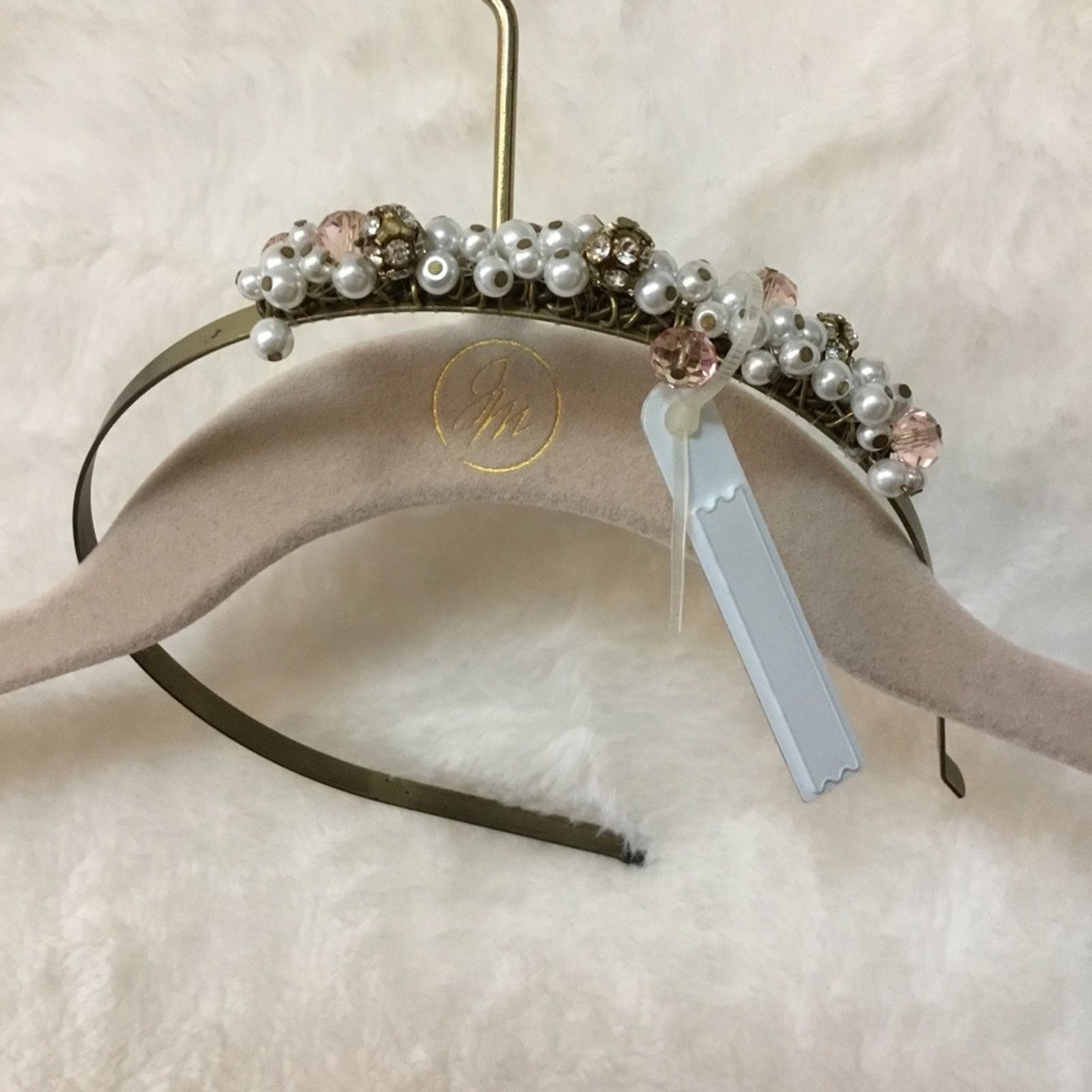 Other Pink & White Beaded Headband Size ONE SIZE - 5 Thumbnail