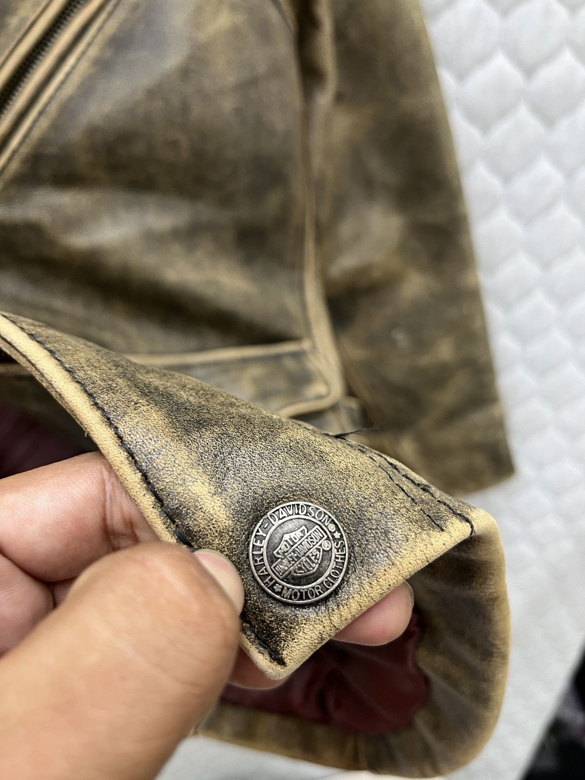 Harley Davidson 🔥🔥🔥STEALS VTG HARLEY DAVIDSON PATINA LEATHER JACKET Size US M / EU 48-50 / 2 - 12 Thumbnail
