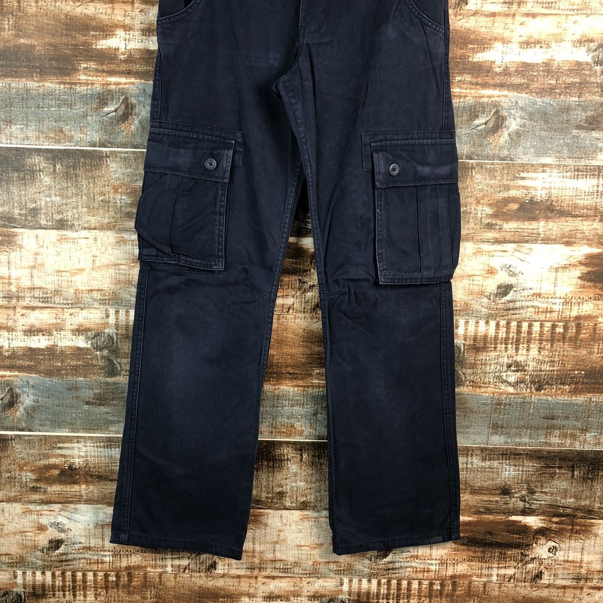 Japanese Brand Old Navy Black Cargo Multipocket Pants #A2521 Size US 28 / EU 44 - 3 Thumbnail