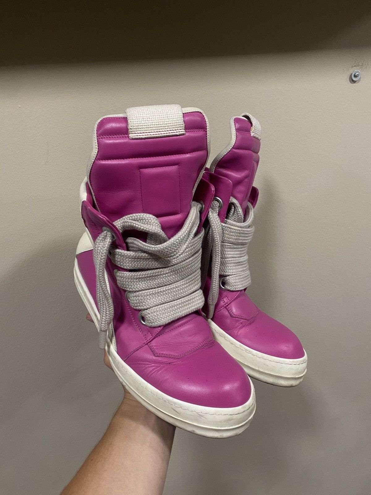 Rick Owens Geobasket Jumbo Laces Sneakers
