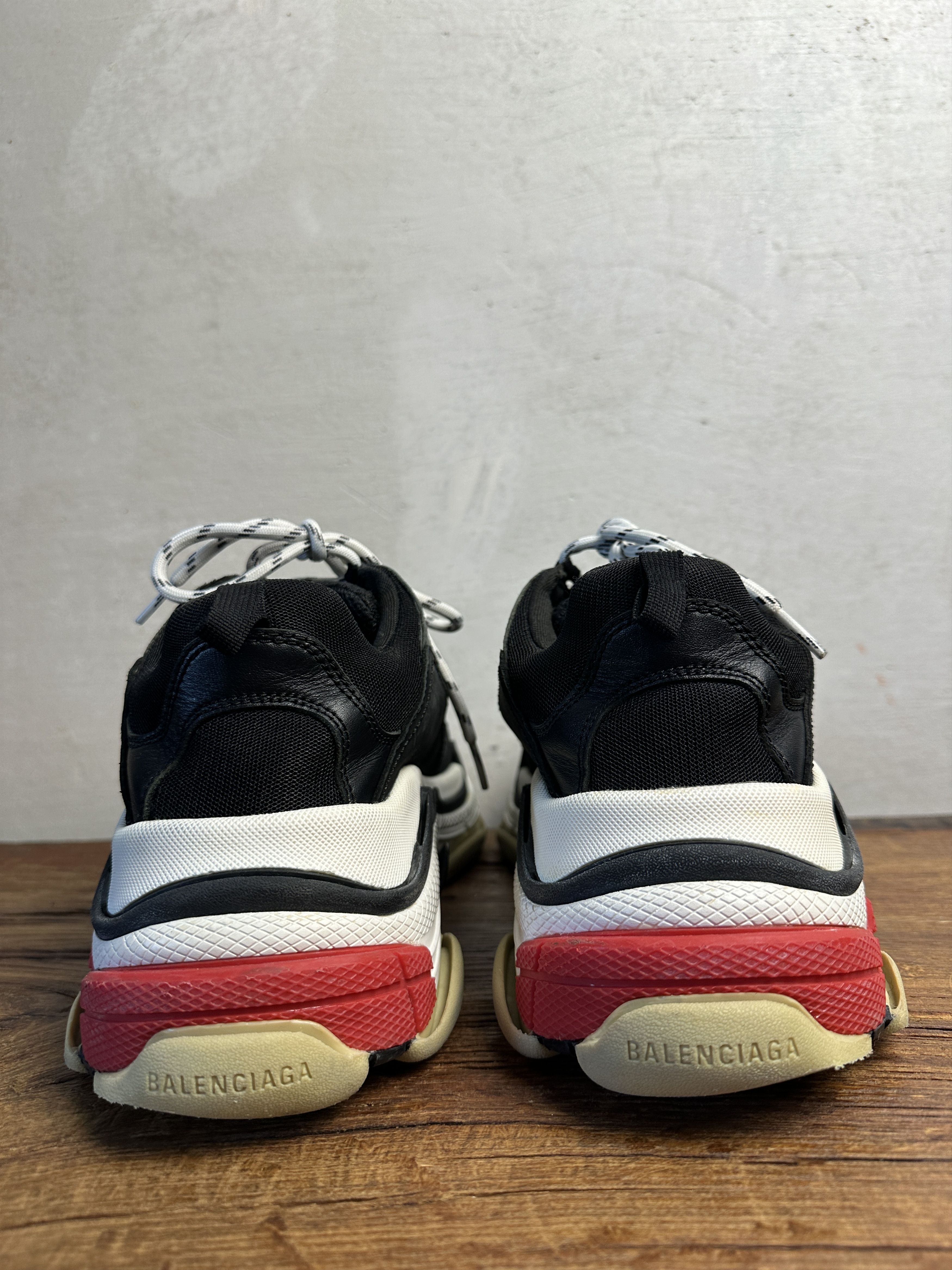 Balenciaga Balenciaga Triple S Black Red White Size US 11 / EU 44 - 6 Thumbnail