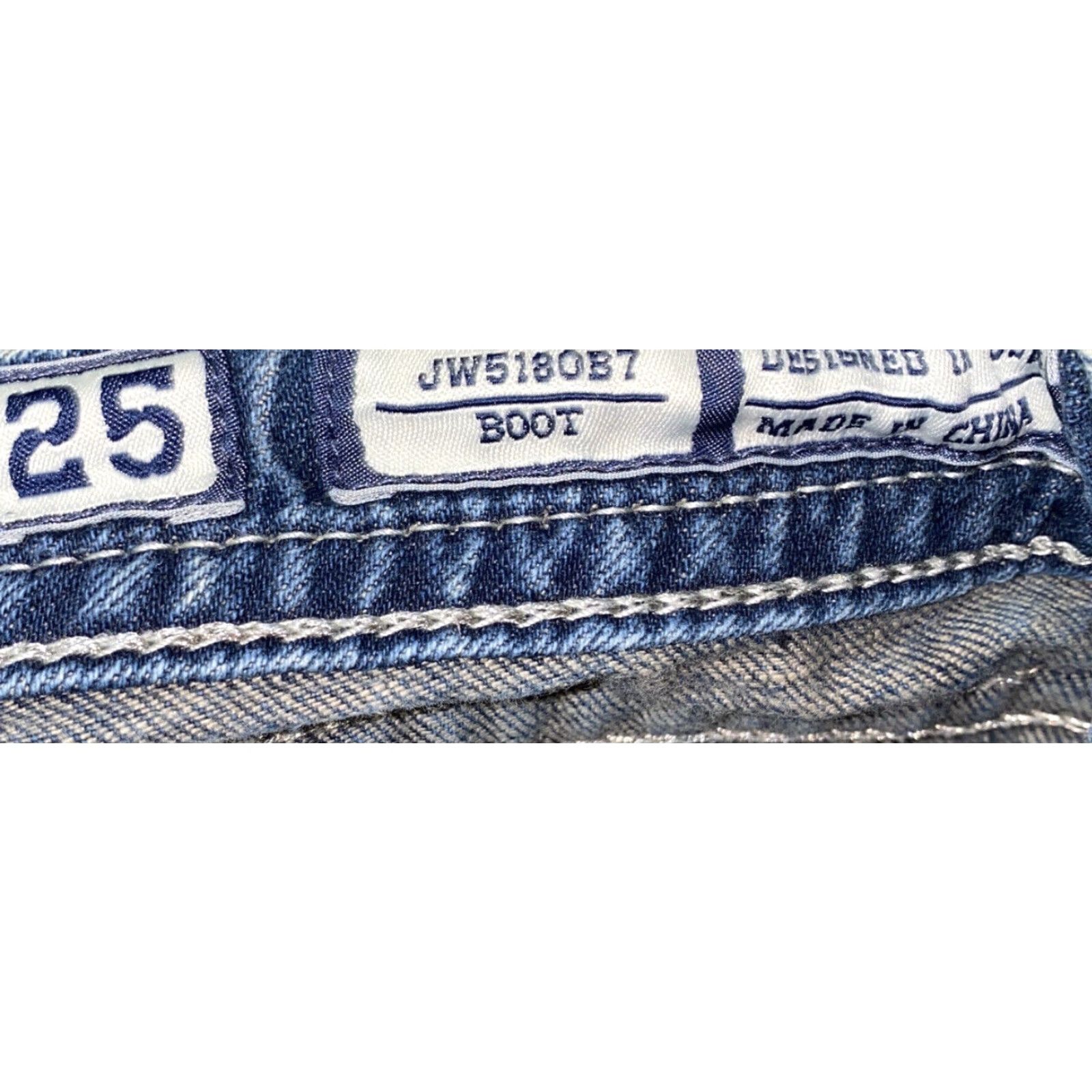 Miss Me Miss Me Jeans Women Bootcut 28 In Waist 33 Inseam Solid Blue Denim Size 28" / US 6 / IT 42 - 8 Thumbnail