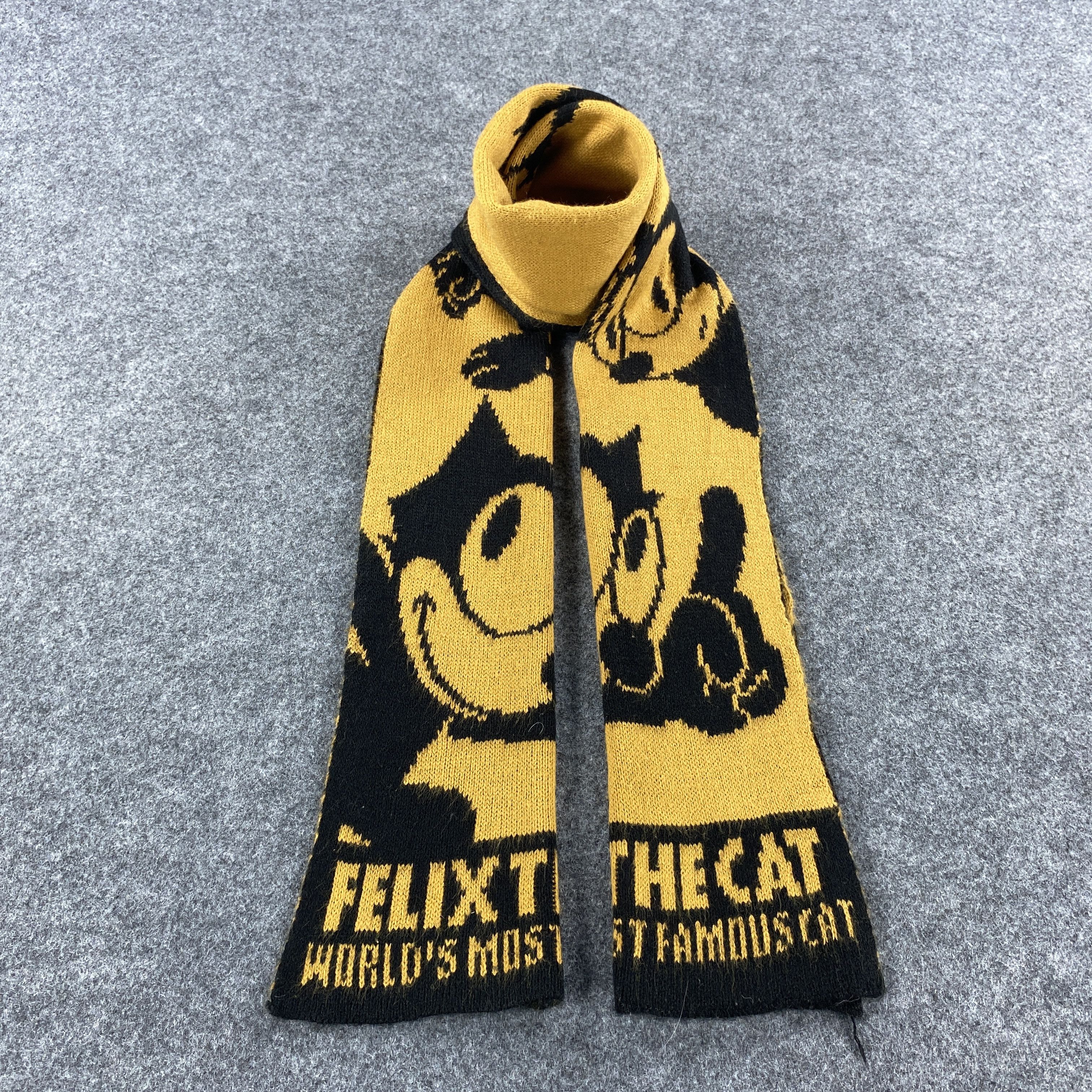 Cartoon Network × Felix × Vintage Felix The Cat Scarf # Muffler # Neckwear # D631 Size ONE SIZE - 1 Thumbnail