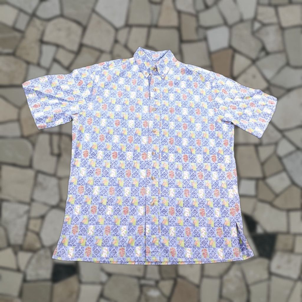 Vintage Kahala Shirt Mens Small Blue Hawaiian Aloha Button Up Camp Tribal Reverse Print Shirt Size US S / EU 44-46 / 1 - 1 Thumbnail