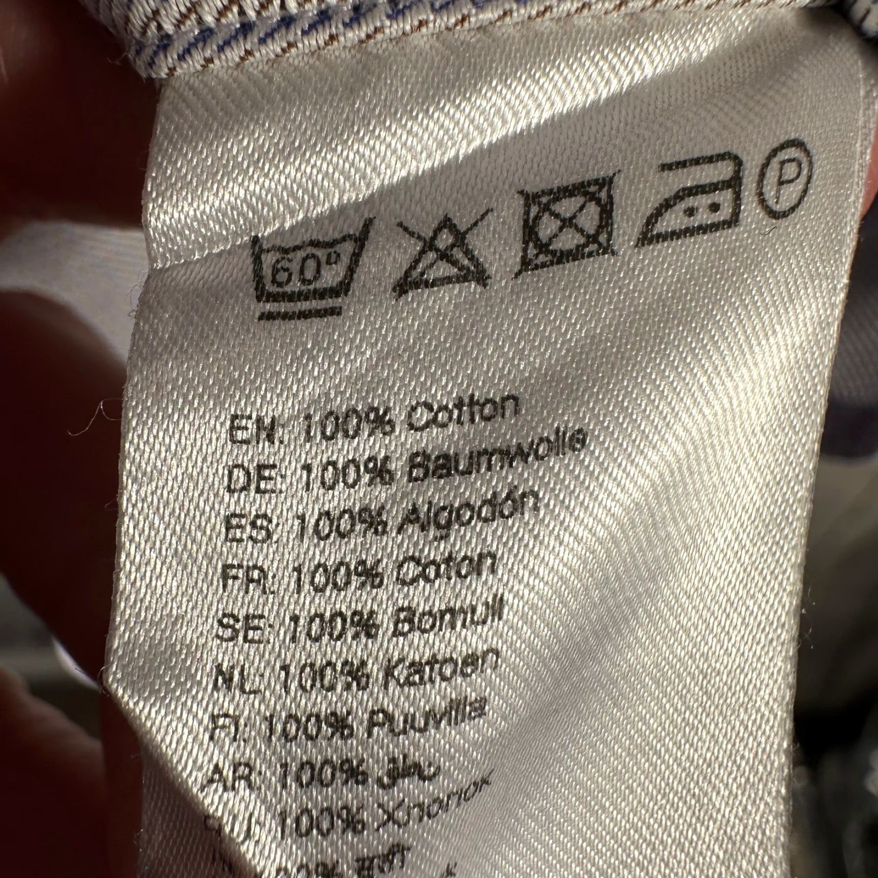 Eton Eton Dress Shirt Mens 16 Purple Blue Brown Micro Stripe 100% Cotton Regular Fit Shirt Size 42R - 4 Thumbnail
