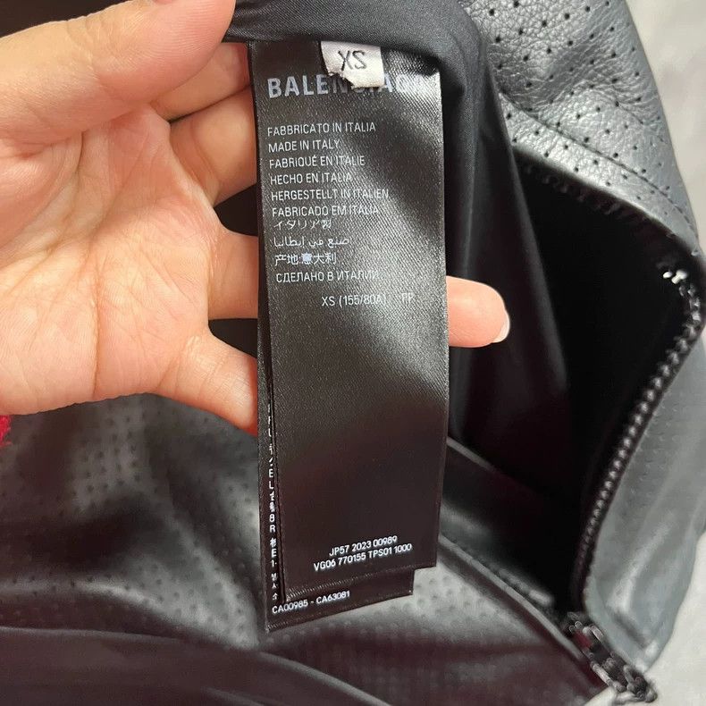 Balenciaga Balenciaga Black solid glossy stand-up collar zip-up long- Size US XS / EU 42 / 0 - 3 Thumbnail
