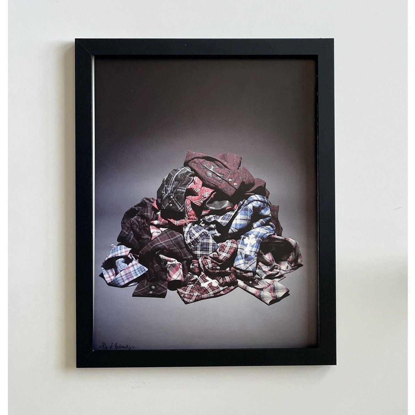 Chrome Hearts × Vintage Chrome Hearts plaid shirts piled up photo poster 9x11 Size ONE SIZE - 1 Thumbnail