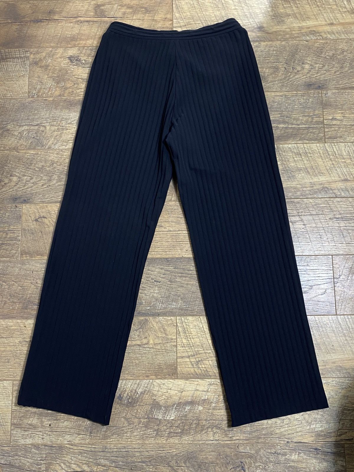Kenzo Kenzo Jeans Black Heavy Pleated Wide Leg Trousers Sz 44 Size 30" / US 8 / IT 44 - 6 Thumbnail
